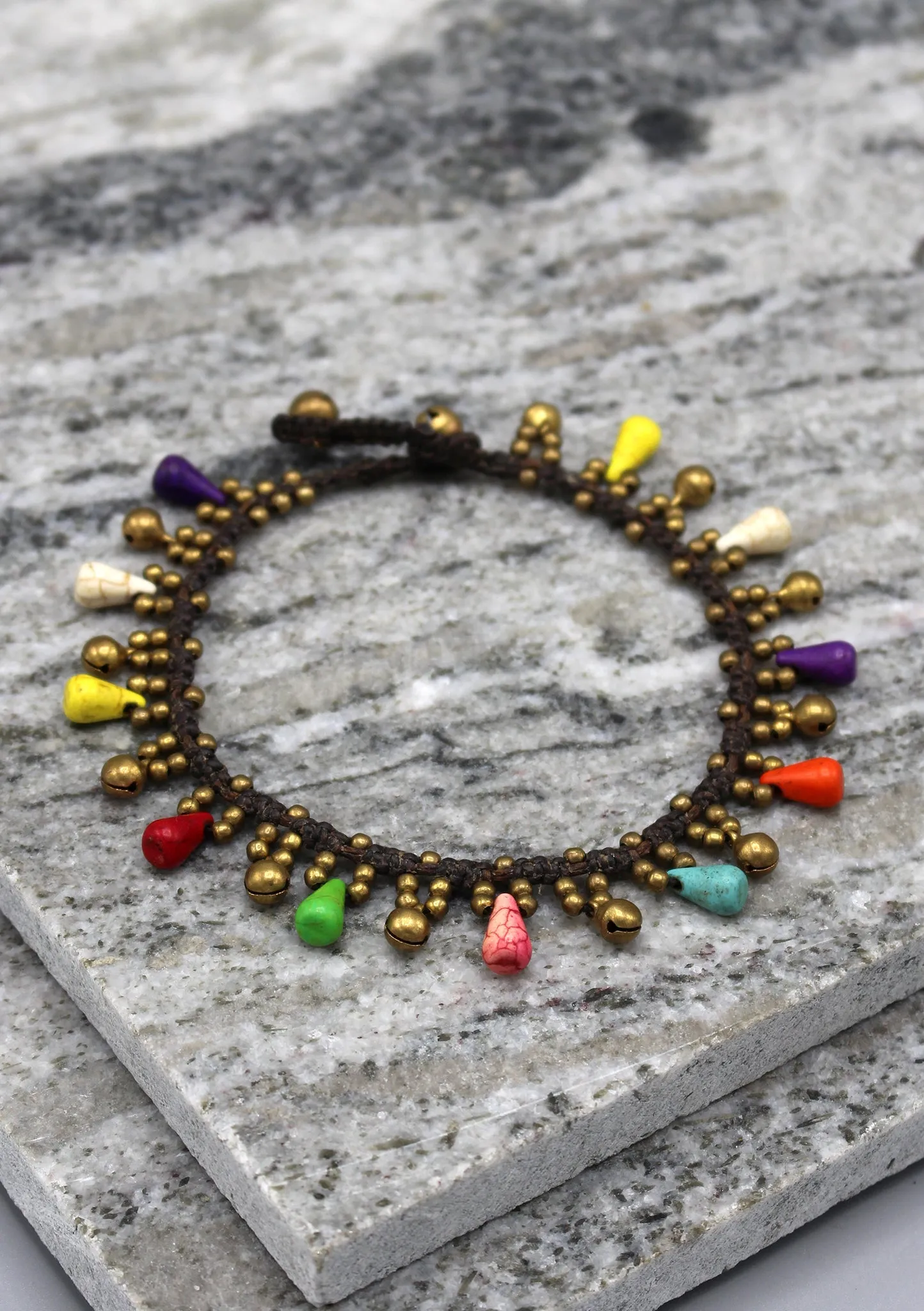 Fancy Brass Beads Women's Anklet