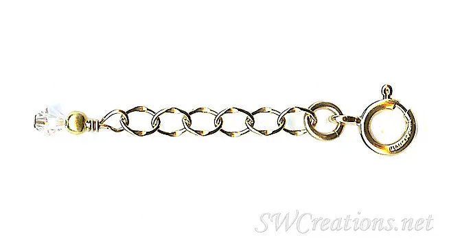 Fancy Gold Arctic Crystal Ice Anklet Extender