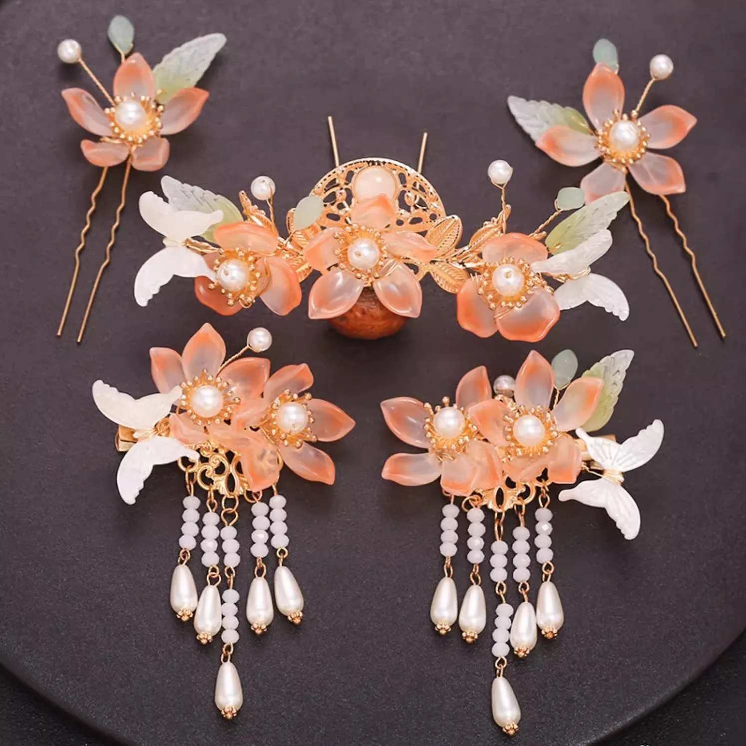 Fanzi 簪子 Floral Hairpin Sets