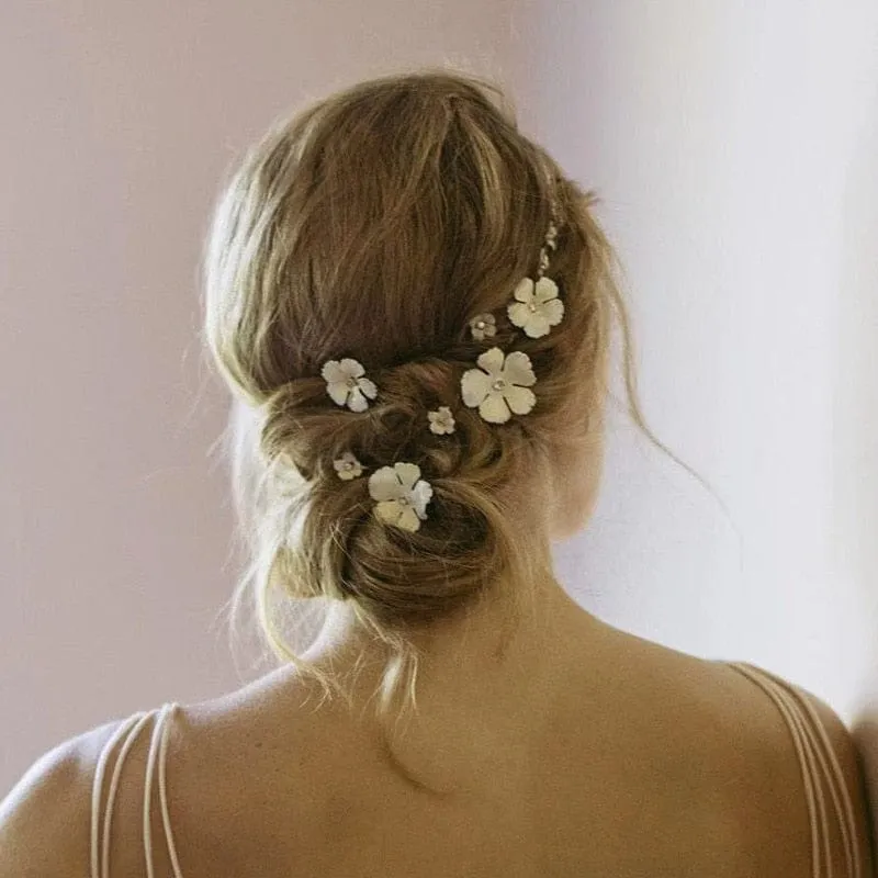 Five Petals Flower Hairpin Set