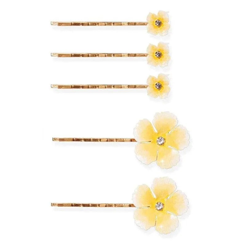 Five Petals Flower Hairpin Set