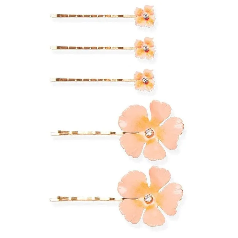 Five Petals Flower Hairpin Set