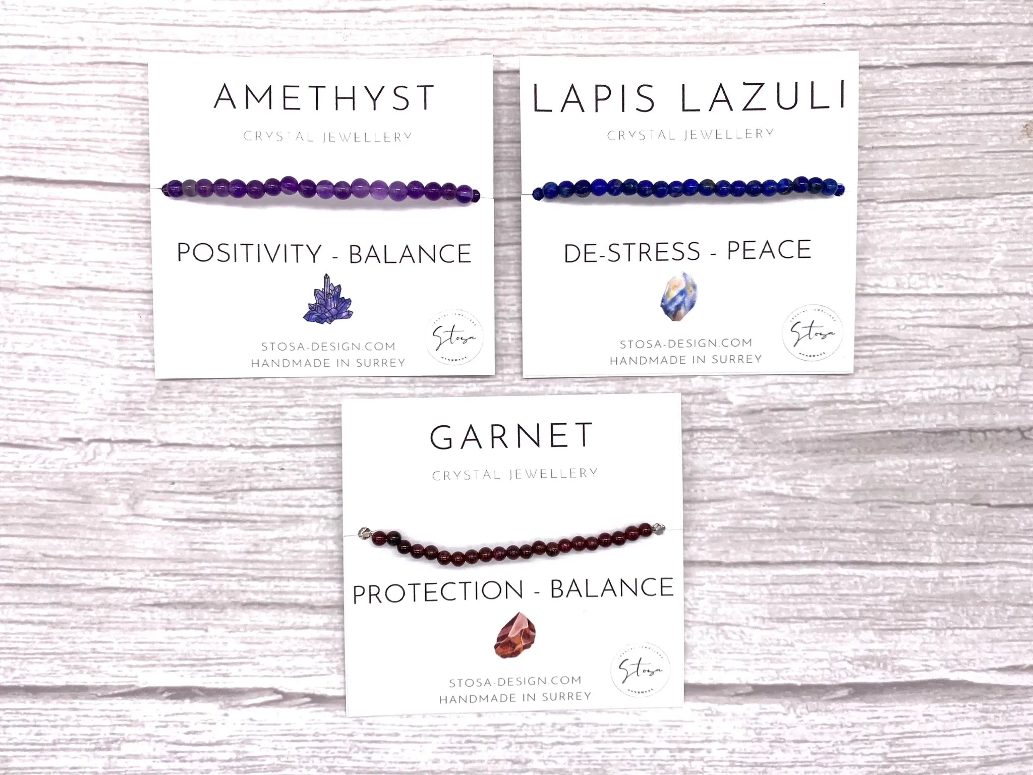 Gemstone Paper Clip Chain Bracelet