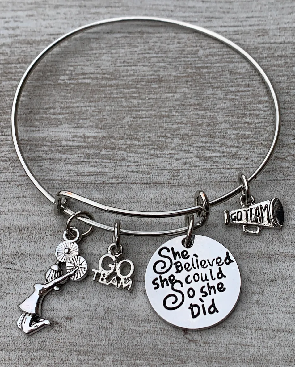 Girls Cheer Bangle Bracelet - Pick Style