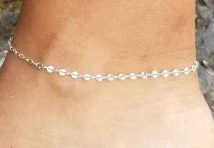 Glitter Sun Anklet (Sterling Silver)