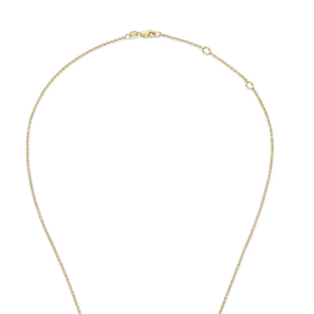 Gold Mini KAPOW! Necklace with Pavé Rubies