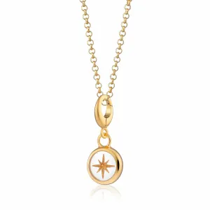 Gold Plated White Star Resin Capture Necklace