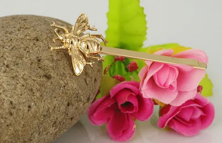 Golden Honey Bee Hair Pin Set (2 piece)