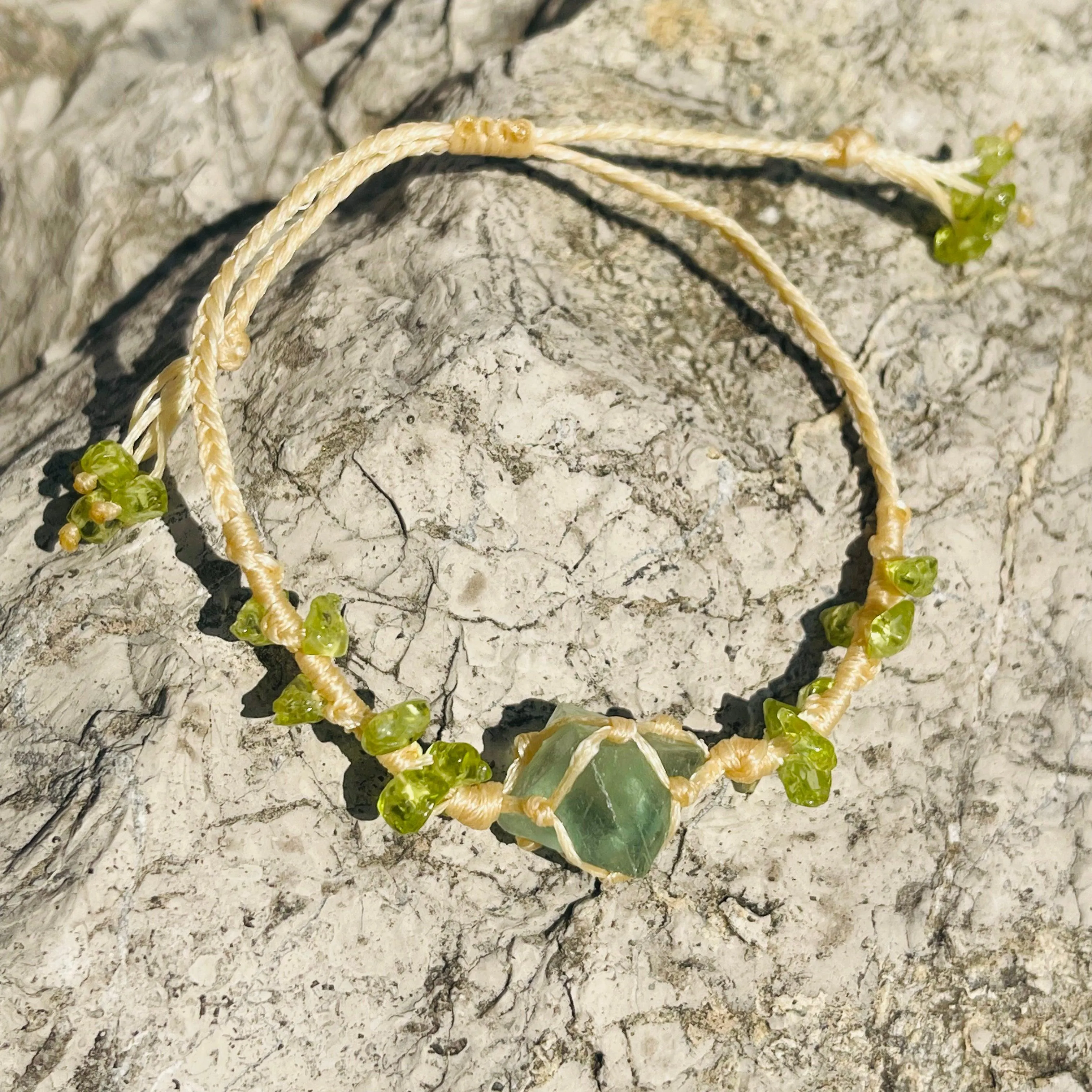 Green Fluorite Gem Lady Bracelet,Exquisite Hand-Woven Bracelet,Pastoral Style Match Jewelry 💎✨