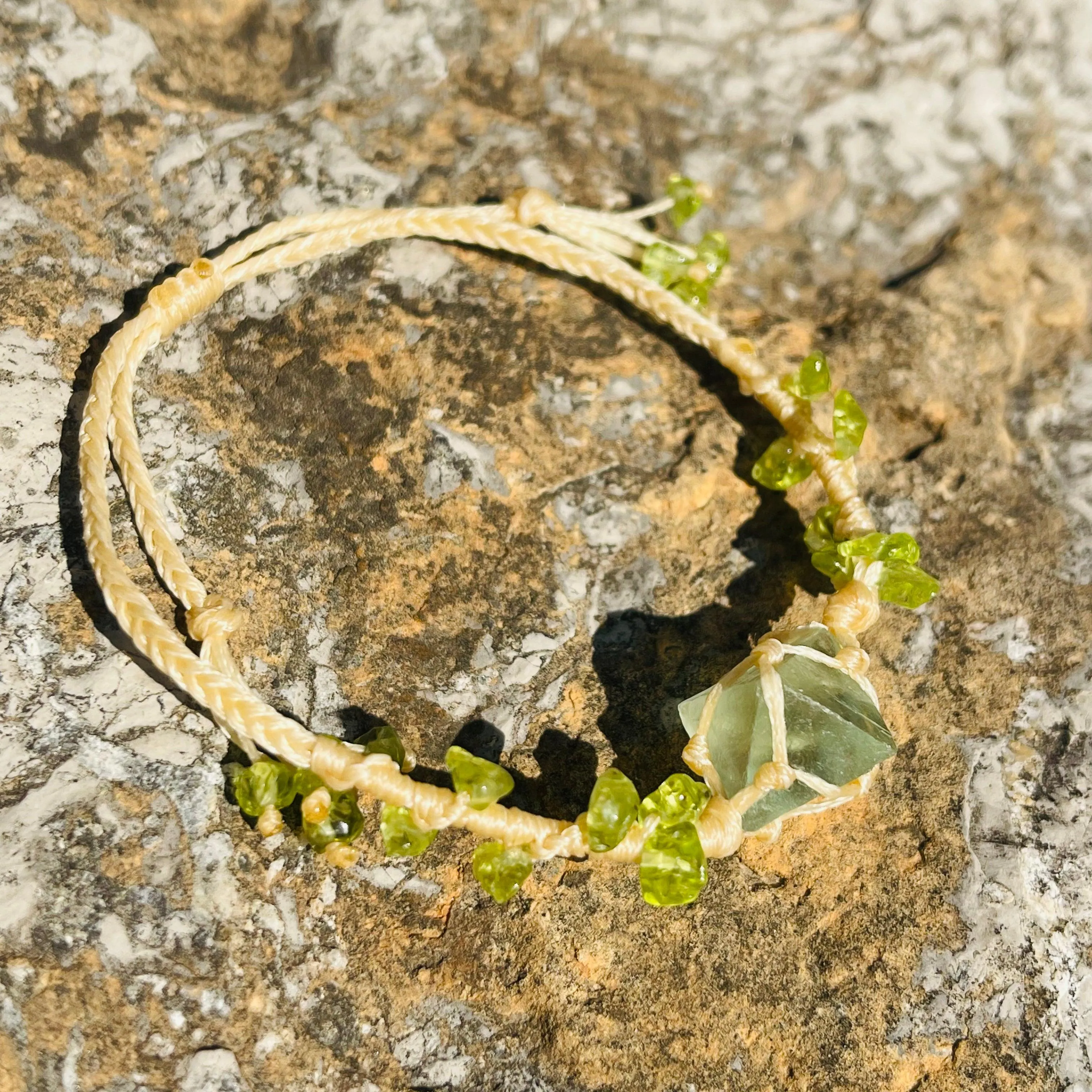 Green Fluorite Gem Lady Bracelet,Exquisite Hand-Woven Bracelet,Pastoral Style Match Jewelry 💎✨