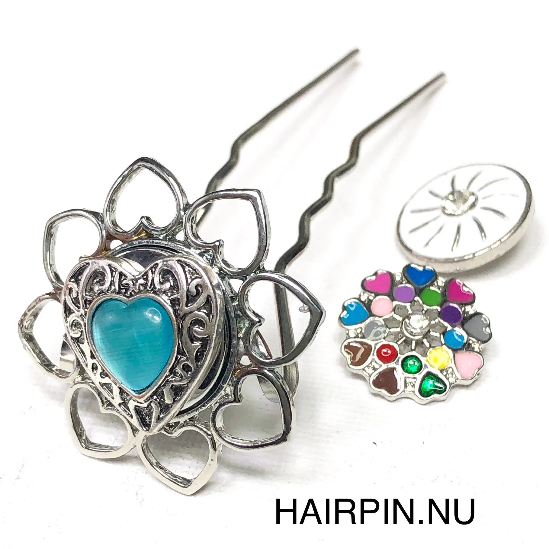 Hairfork Love - Hairaccessories - incl. 3 gratis buttons naar keuze