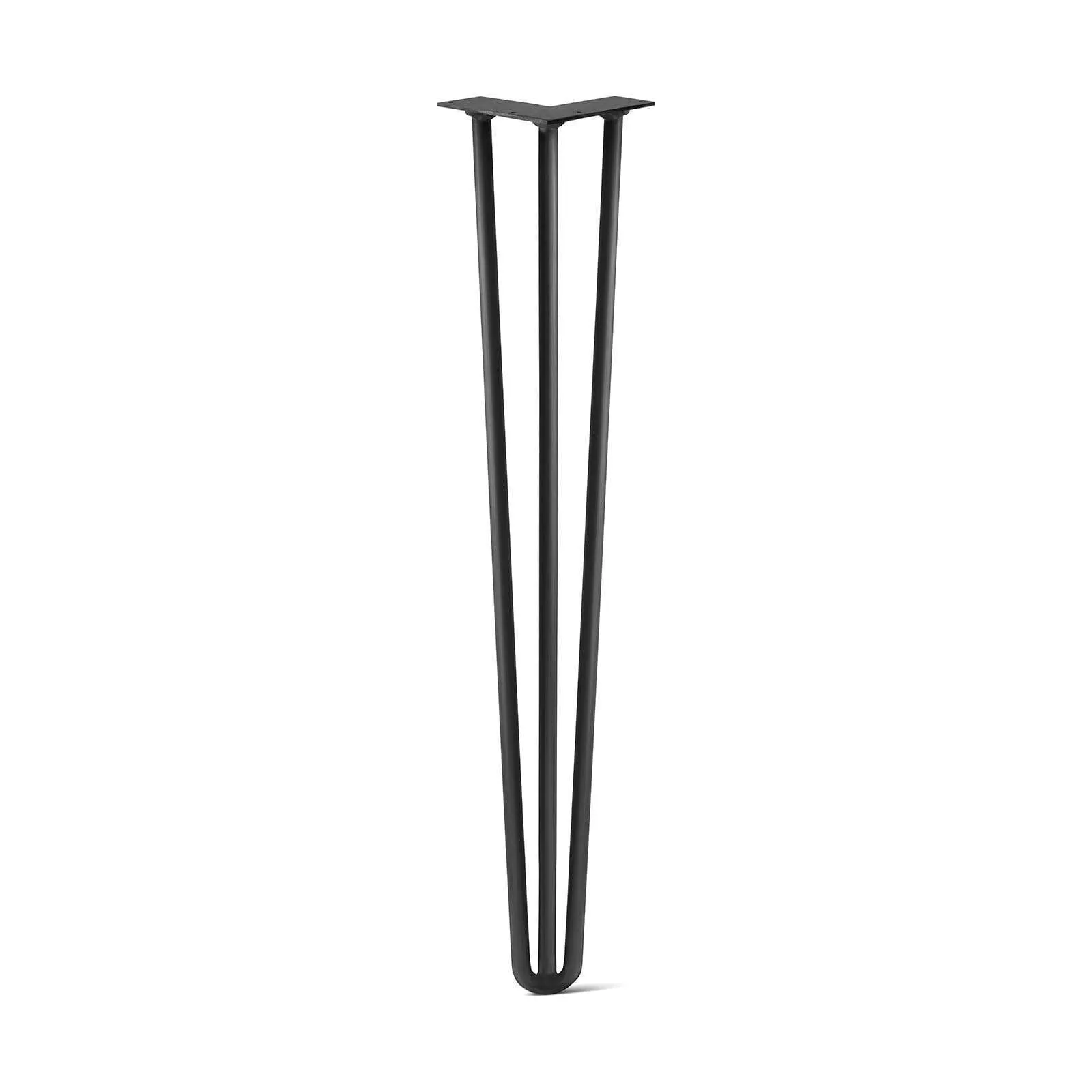 Hairpin Leg (Sold Separately), 3-Rod Design - Jet Black Satin Powder Coated Finish