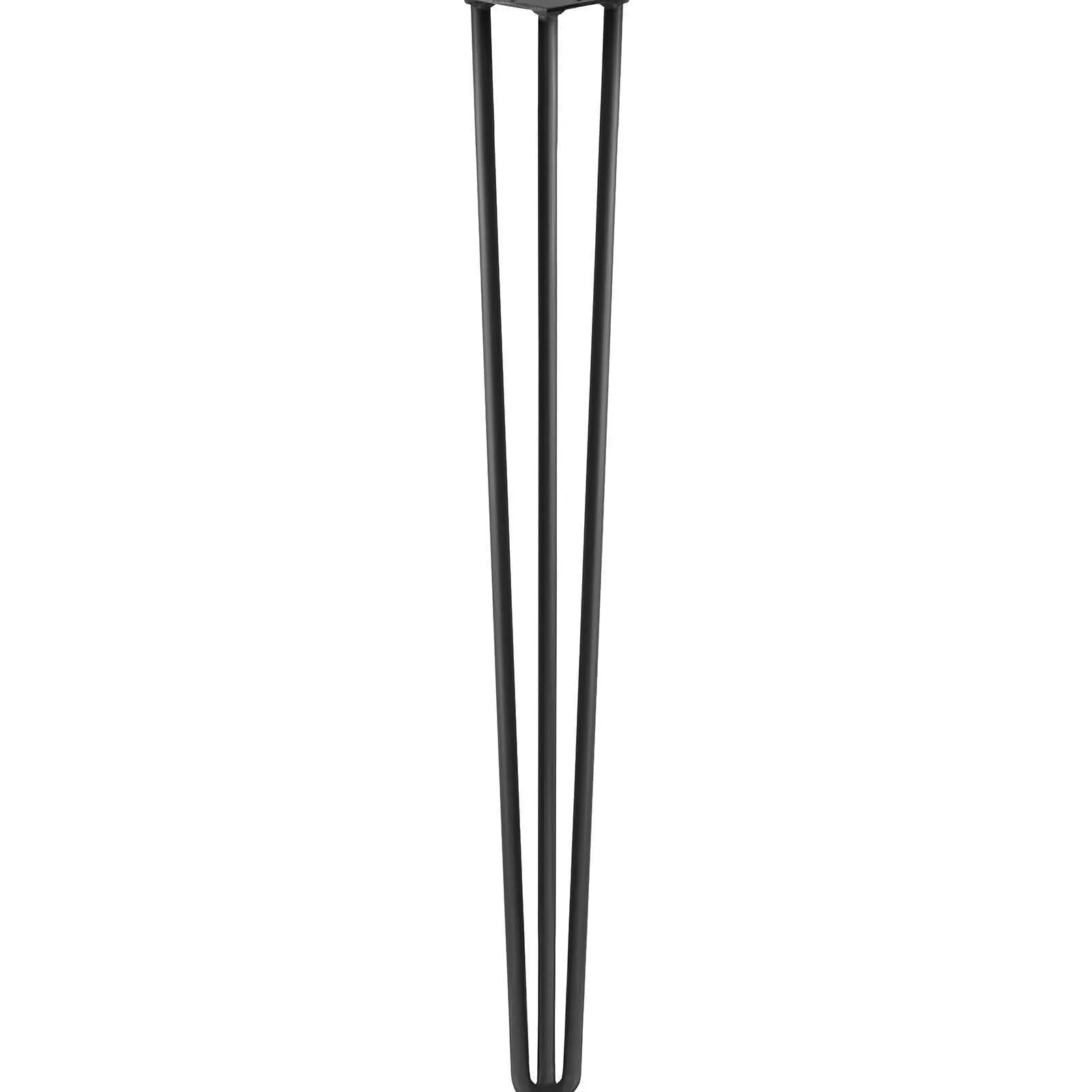 Hairpin Leg (Sold Separately), 3-Rod Design - Jet Black Satin Powder Coated Finish