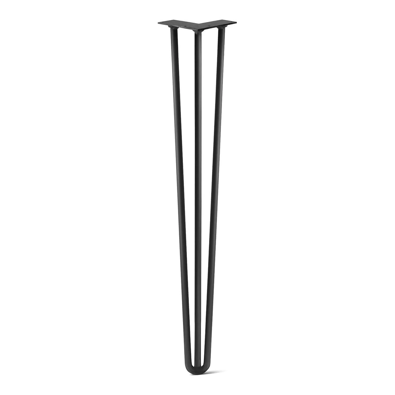 Hairpin Leg (Sold Separately), 3-Rod Design - Jet Black Satin Powder Coated Finish