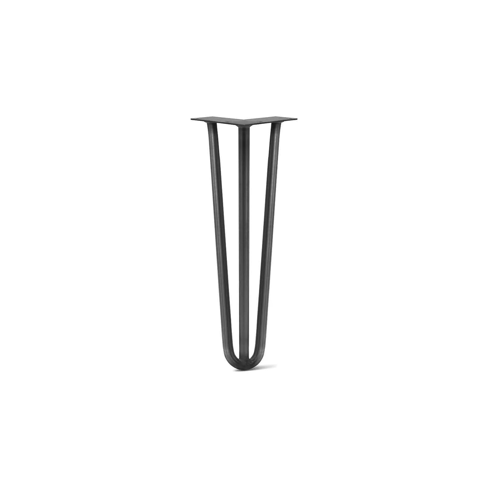 Hairpin Leg (Sold Separately), 3-Rod Design - Jet Black Satin Powder Coated Finish