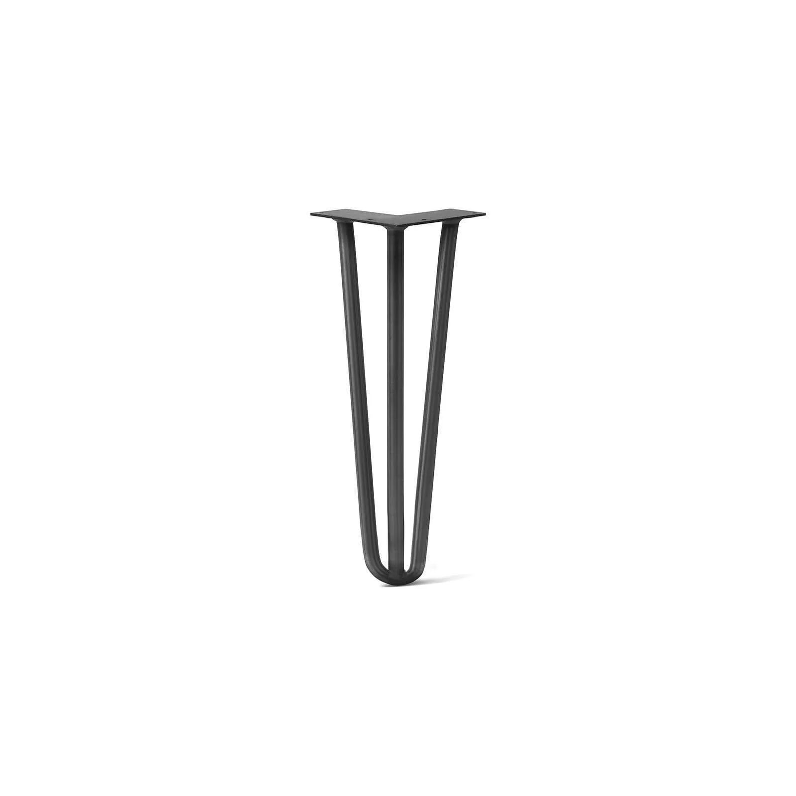 Hairpin Leg (Sold Separately), 3-Rod Design - Jet Black Satin Powder Coated Finish