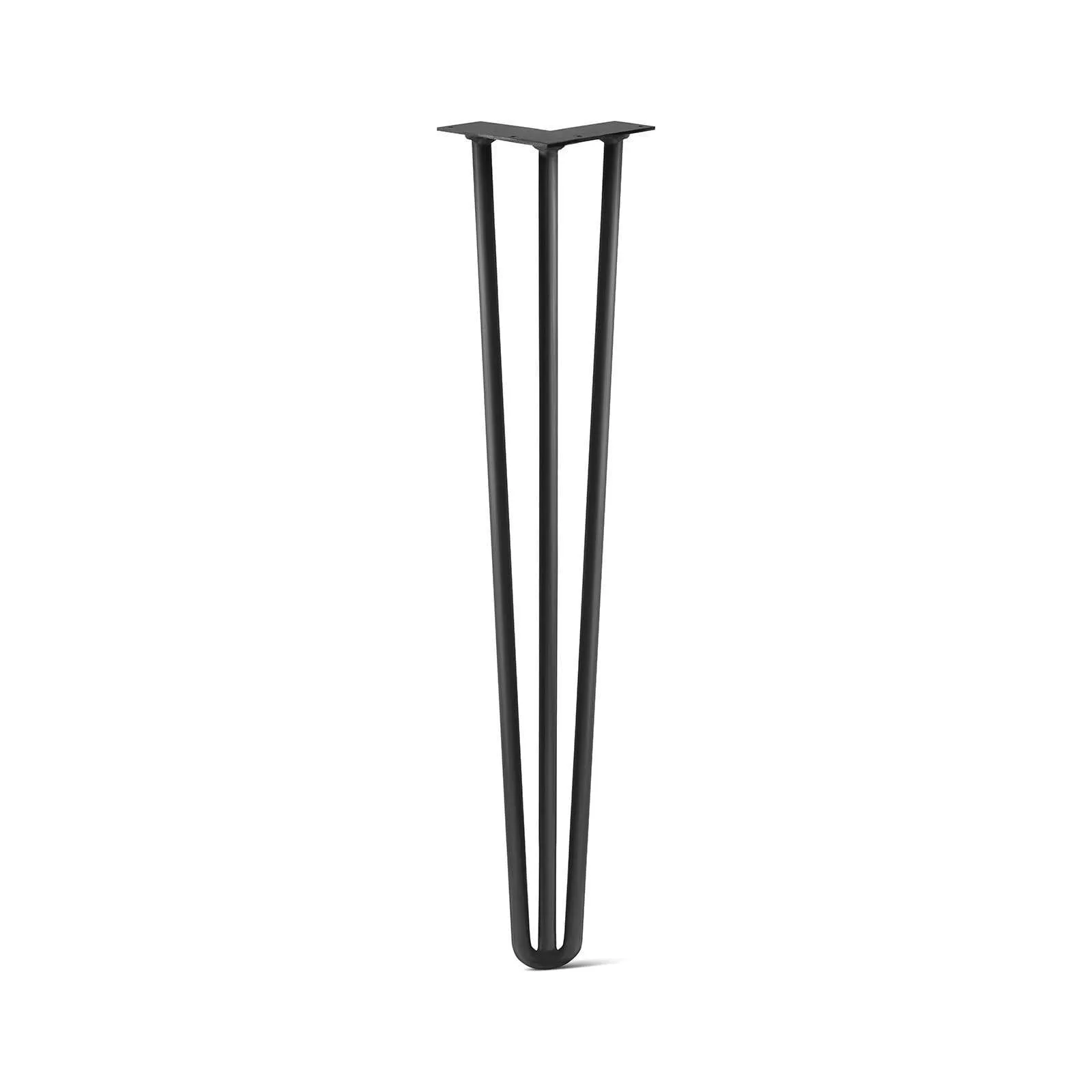 Hairpin Leg (Sold Separately), 3-Rod Design - Jet Black Satin Powder Coated Finish