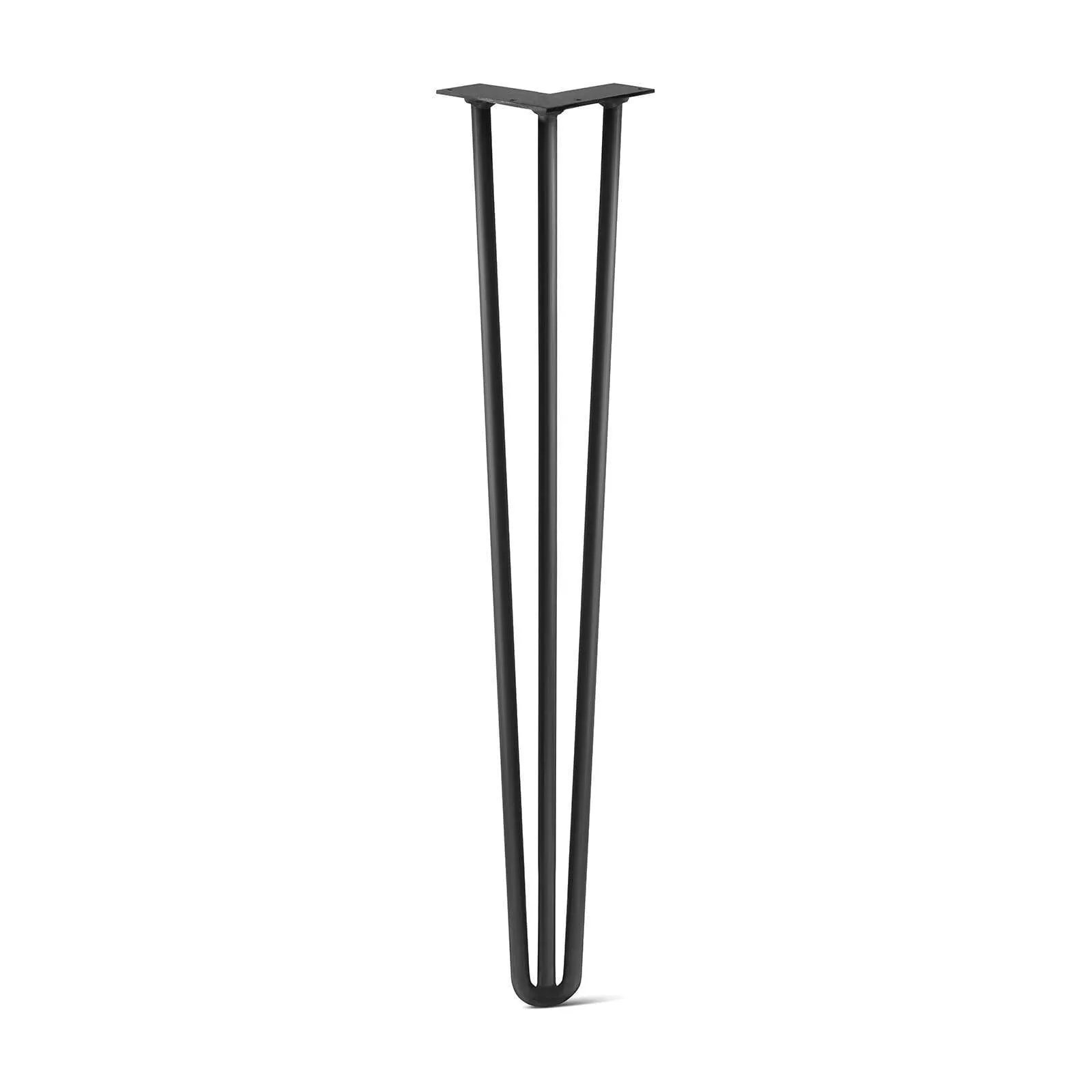 Hairpin Leg (Sold Separately), 3-Rod Design - Jet Black Satin Powder Coated Finish