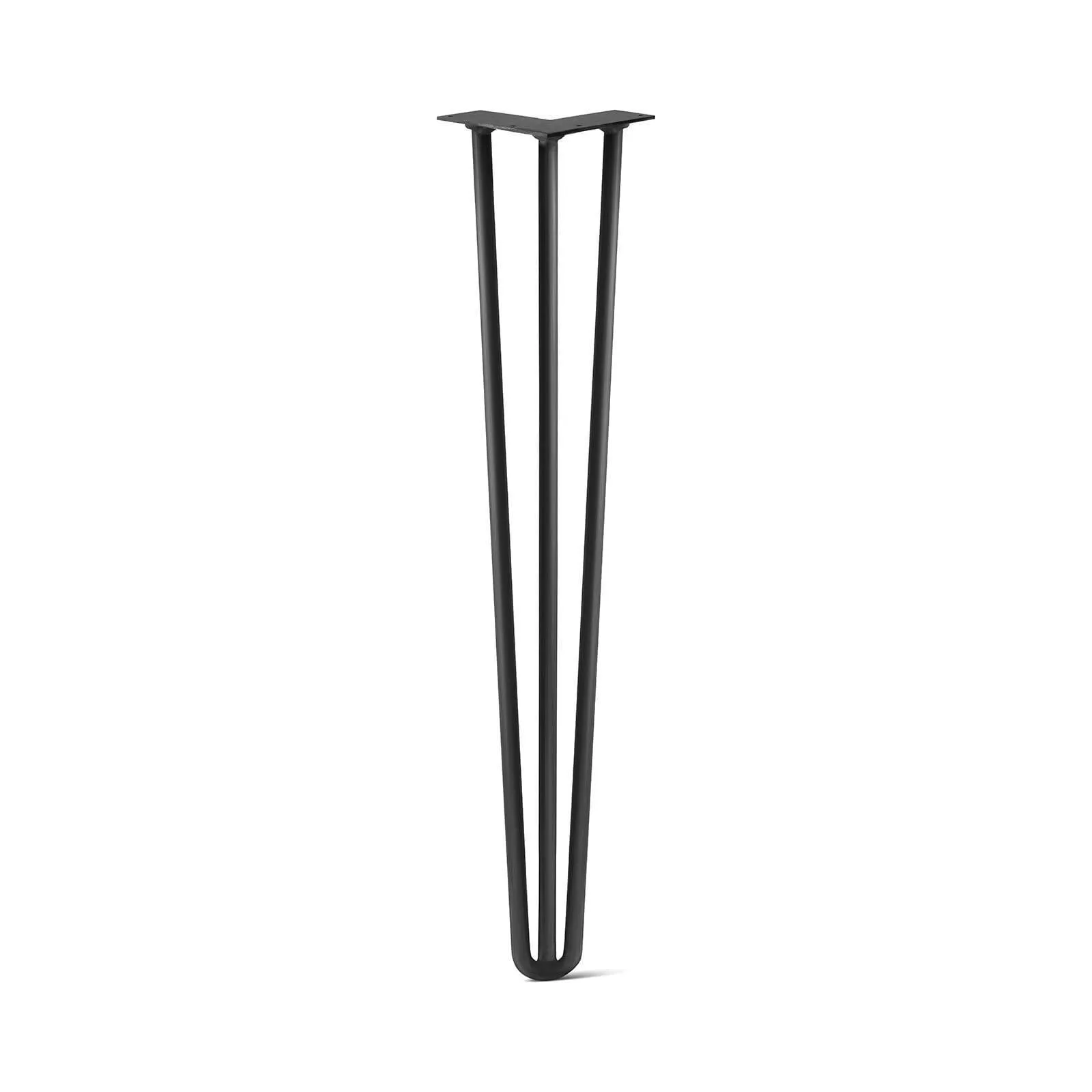 Hairpin Leg (Sold Separately), 3-Rod Design - Jet Black Satin Powder Coated Finish