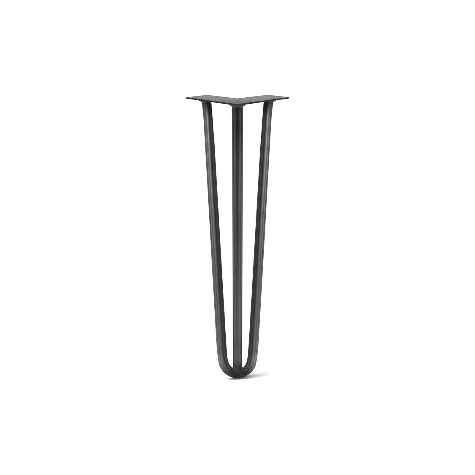 Hairpin Leg (Sold Separately), 3-Rod Design - Jet Black Satin Powder Coated Finish