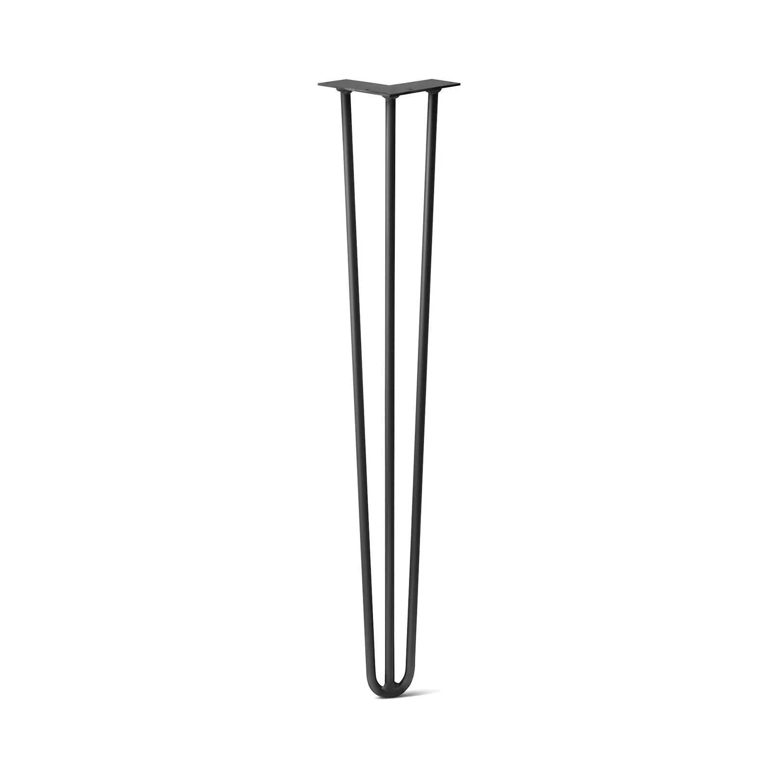 Hairpin Leg (Sold Separately), 3-Rod Design - Jet Black Satin Powder Coated Finish