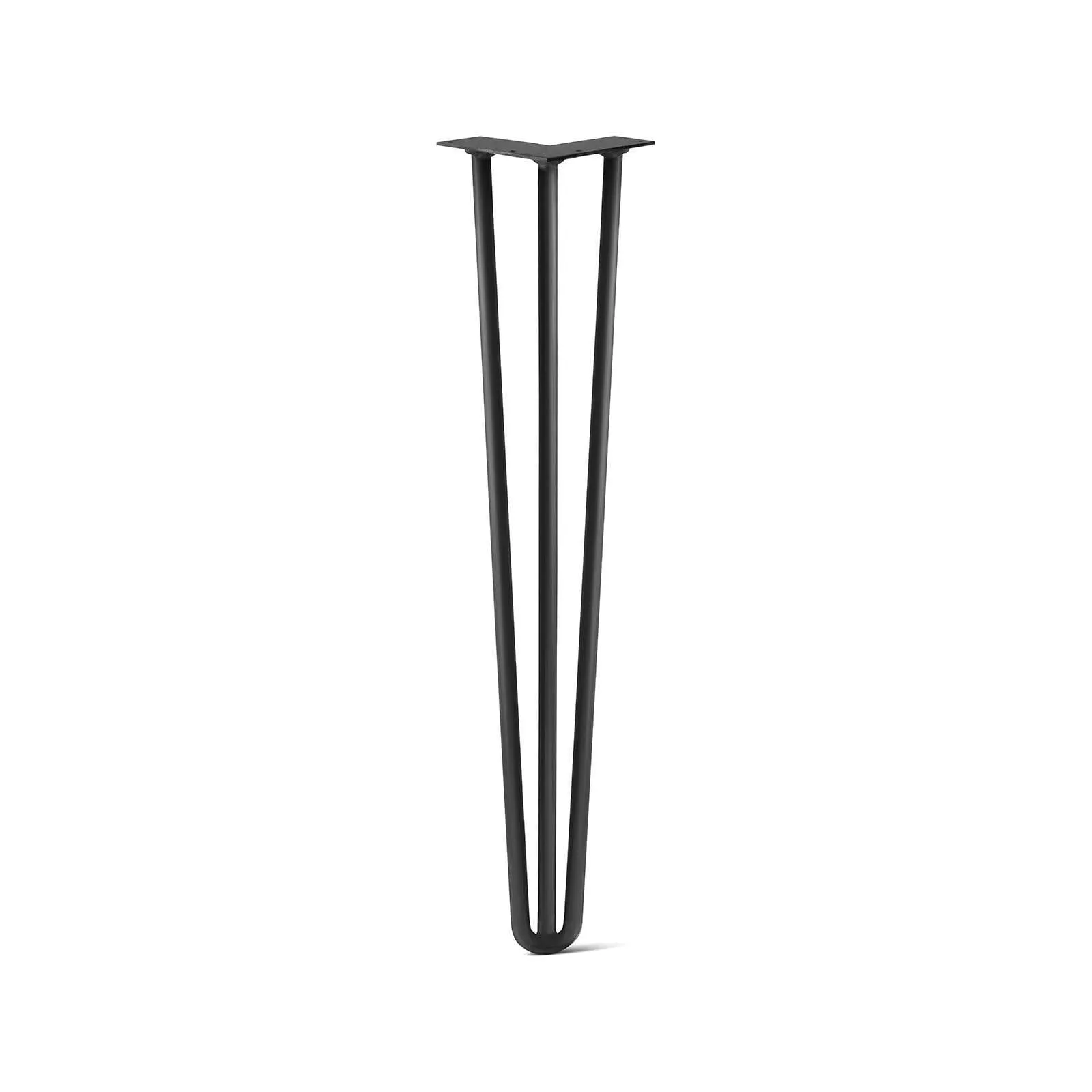 Hairpin Leg (Sold Separately), 3-Rod Design - Jet Black Satin Powder Coated Finish