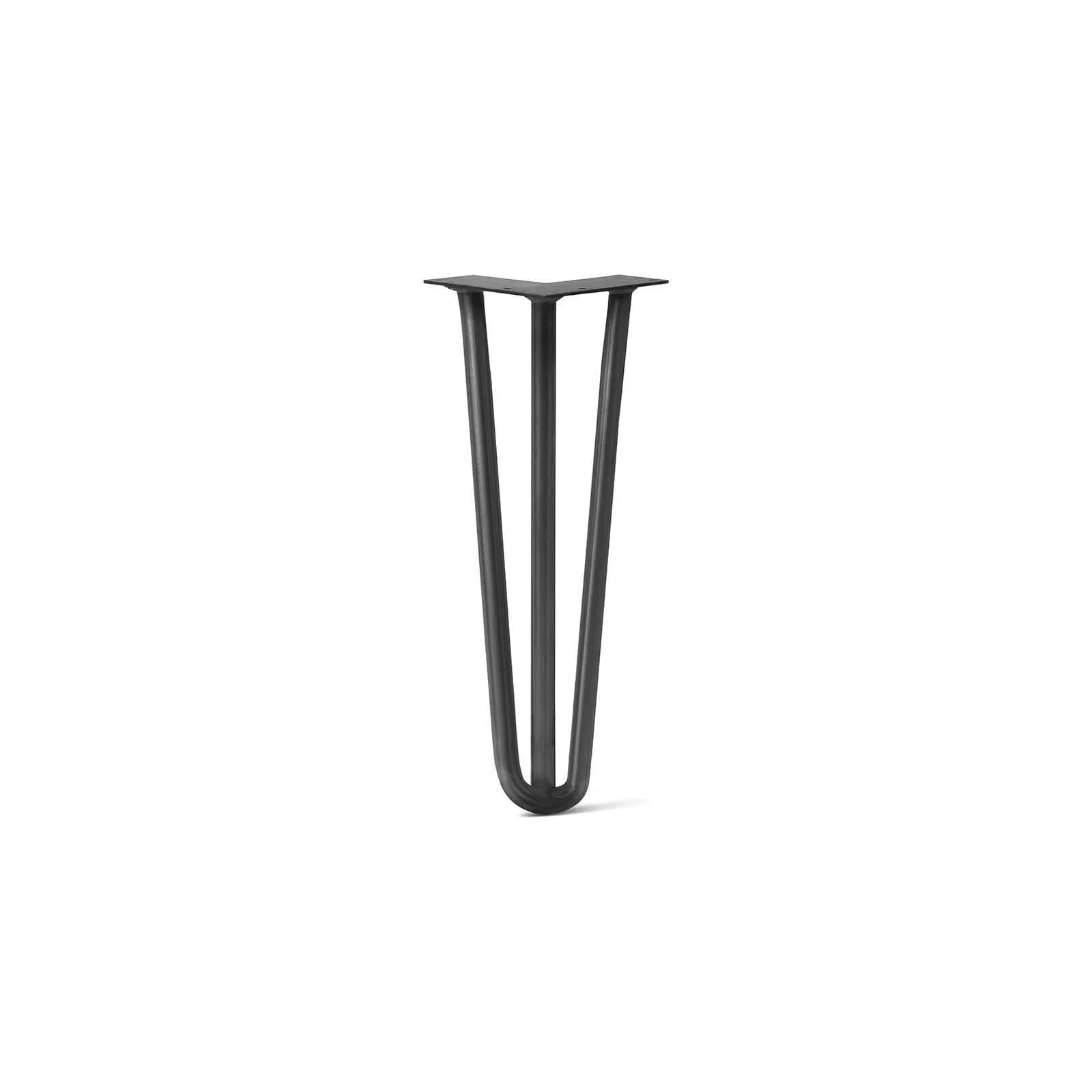 Hairpin Leg (Sold Separately), 3-Rod Design - Jet Black Satin Powder Coated Finish