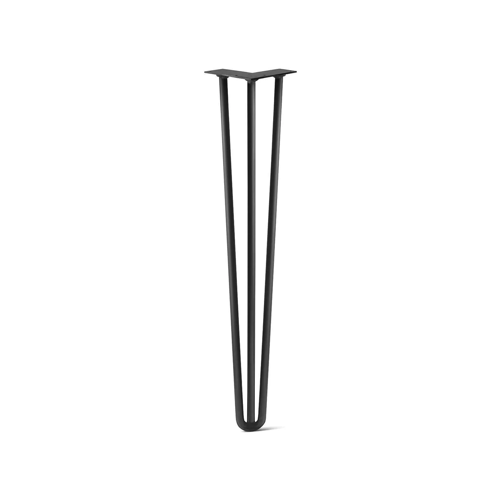 Hairpin Leg (Sold Separately), 3-Rod Design - Jet Black Satin Powder Coated Finish