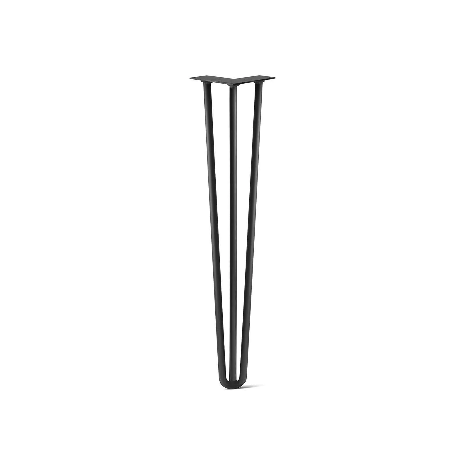 Hairpin Leg (Sold Separately), 3-Rod Design - Jet Black Satin Powder Coated Finish