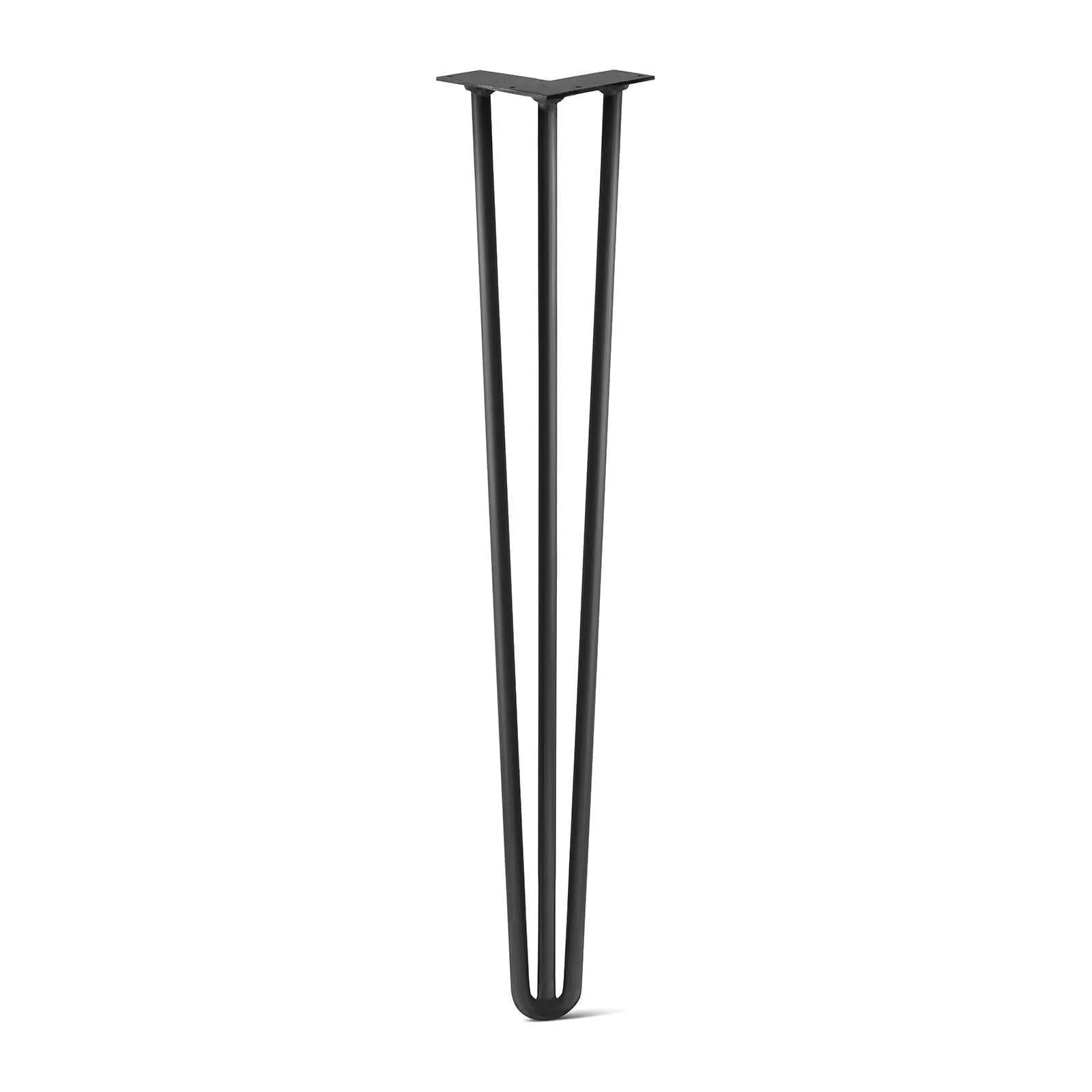 Hairpin Leg (Sold Separately), 3-Rod Design - Jet Black Satin Powder Coated Finish