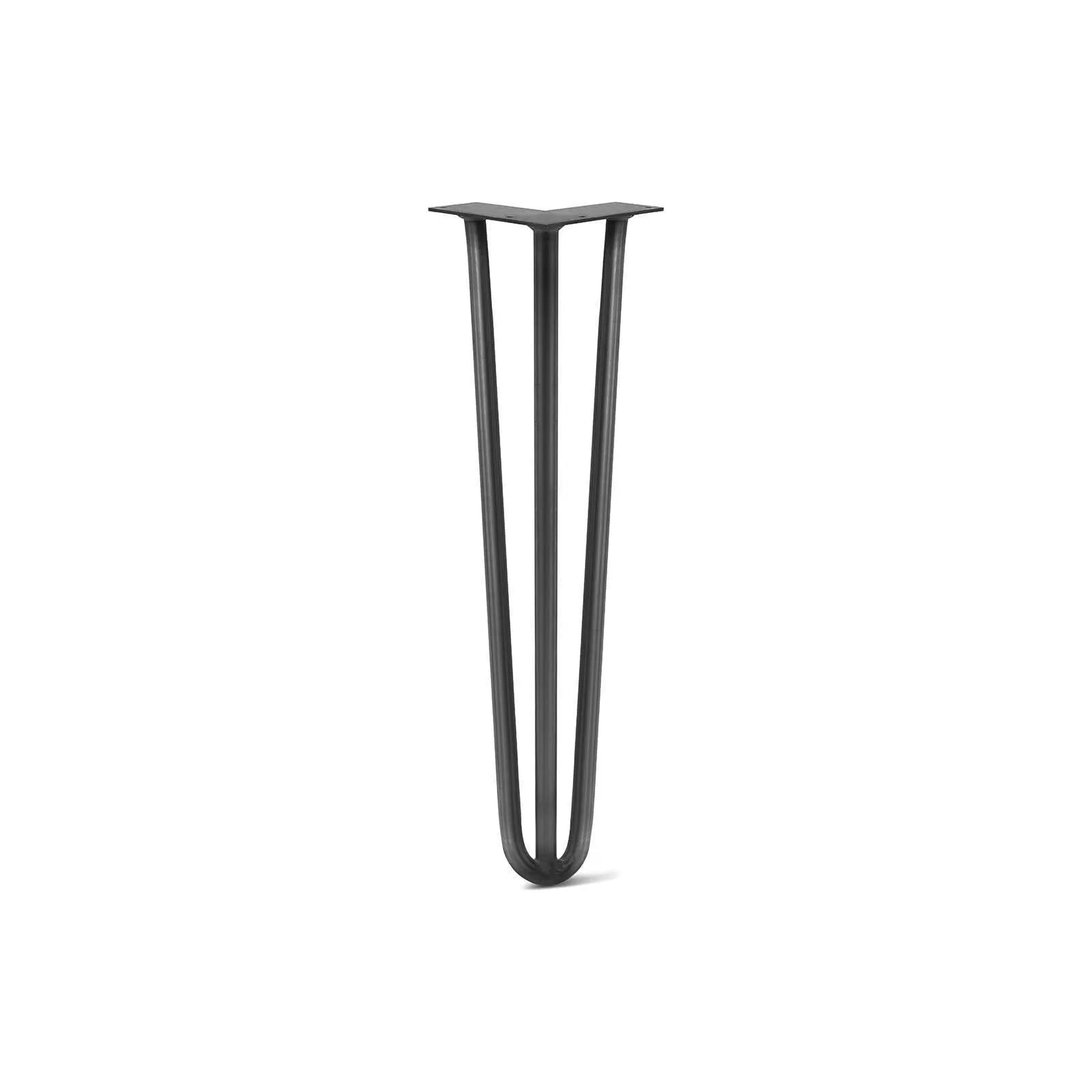 Hairpin Leg (Sold Separately), 3-Rod Design - Jet Black Satin Powder Coated Finish