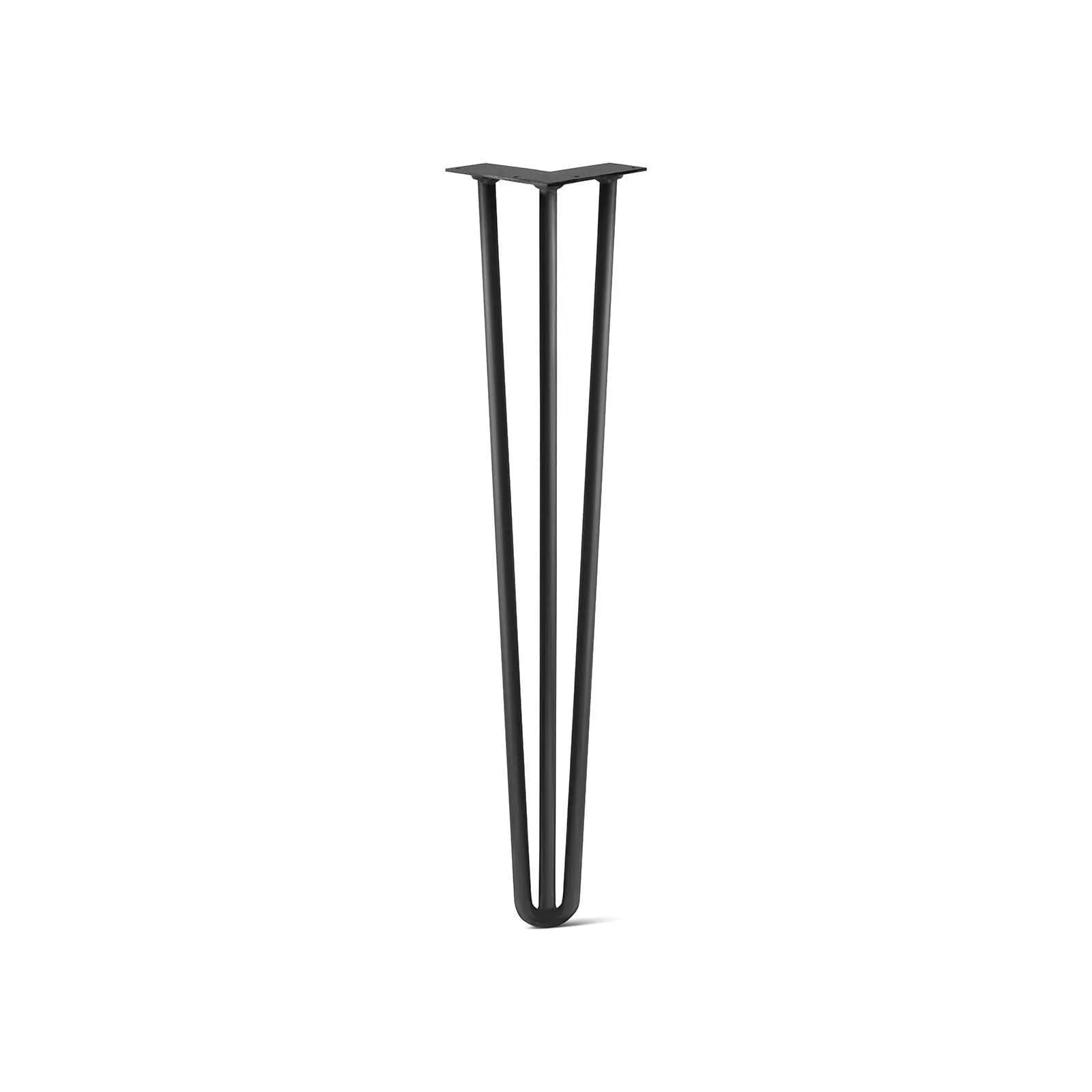 Hairpin Leg (Sold Separately), 3-Rod Design - Jet Black Satin Powder Coated Finish