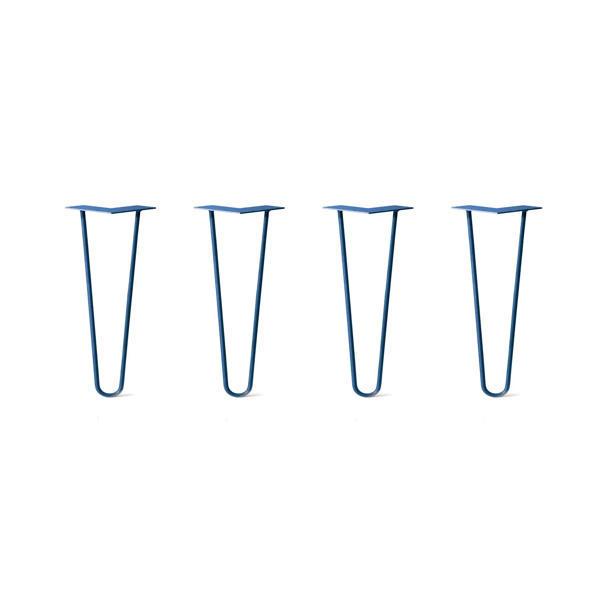 Hairpin Legs Set of 4, 2-Rod Design - Midnight Blue (Navy) Powder Coated Finish