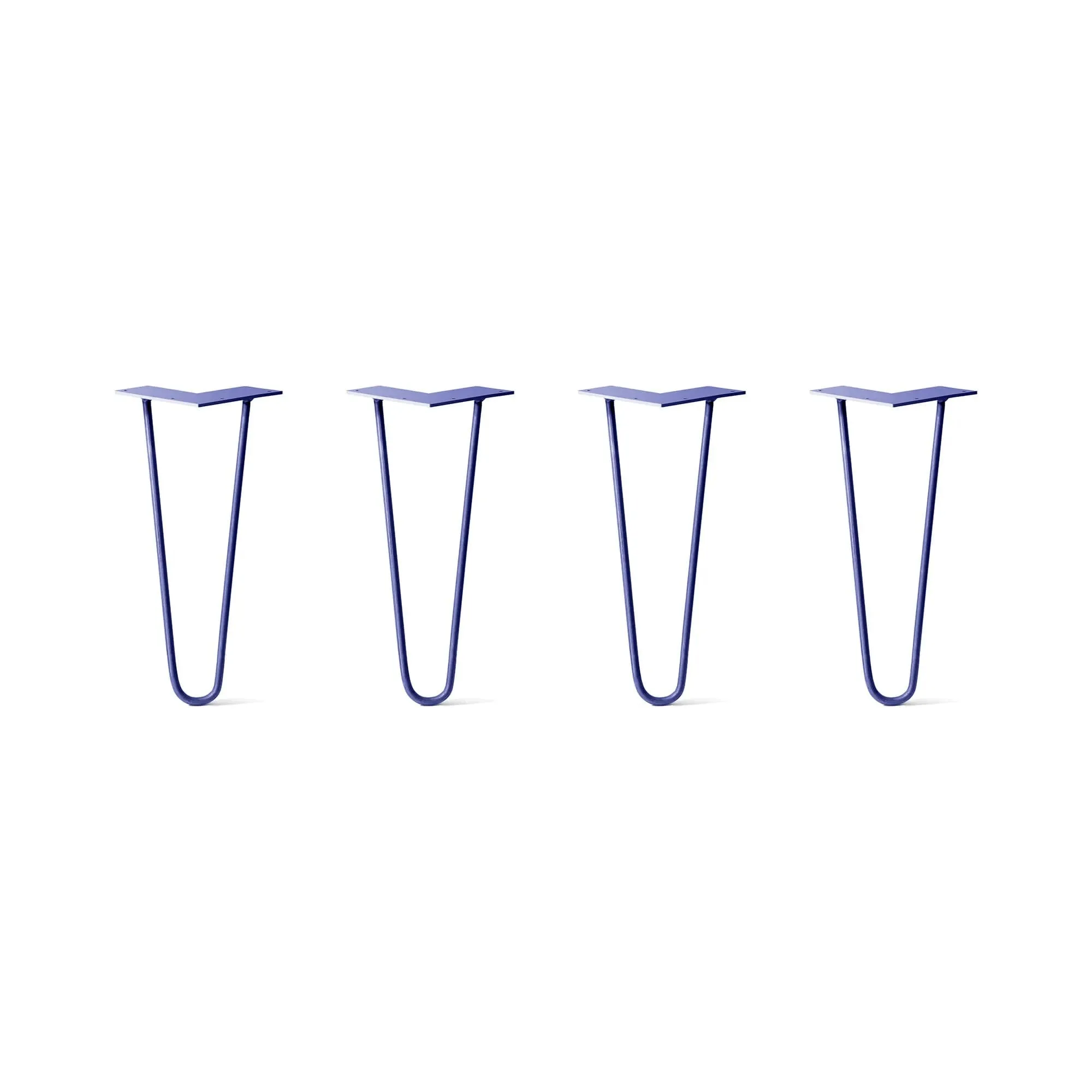 Hairpin Legs Set of 4, 2-Rod Design - Midnight Blue (Navy) Powder Coated Finish