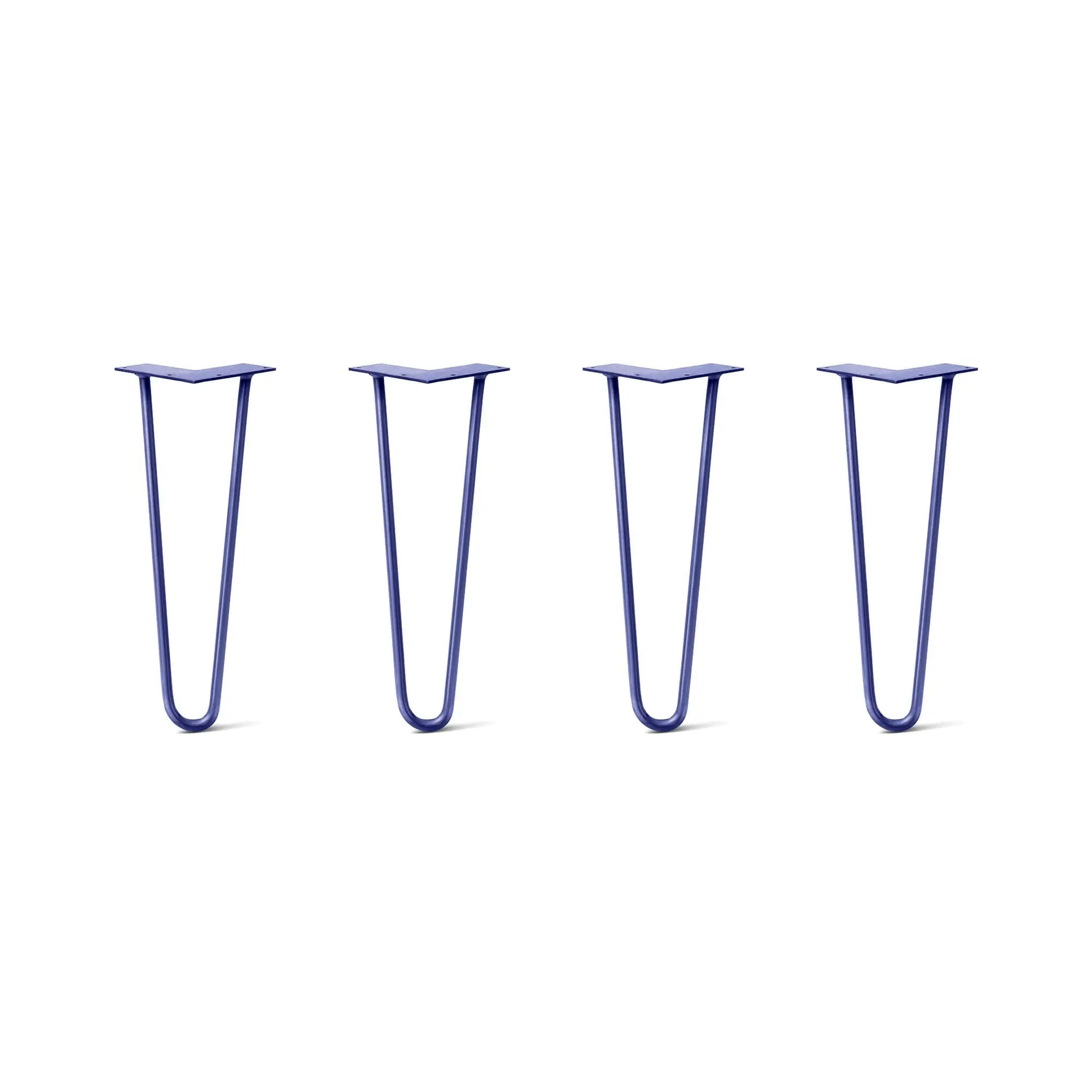 Hairpin Legs Set of 4, 2-Rod Design - Midnight Blue (Navy) Powder Coated Finish