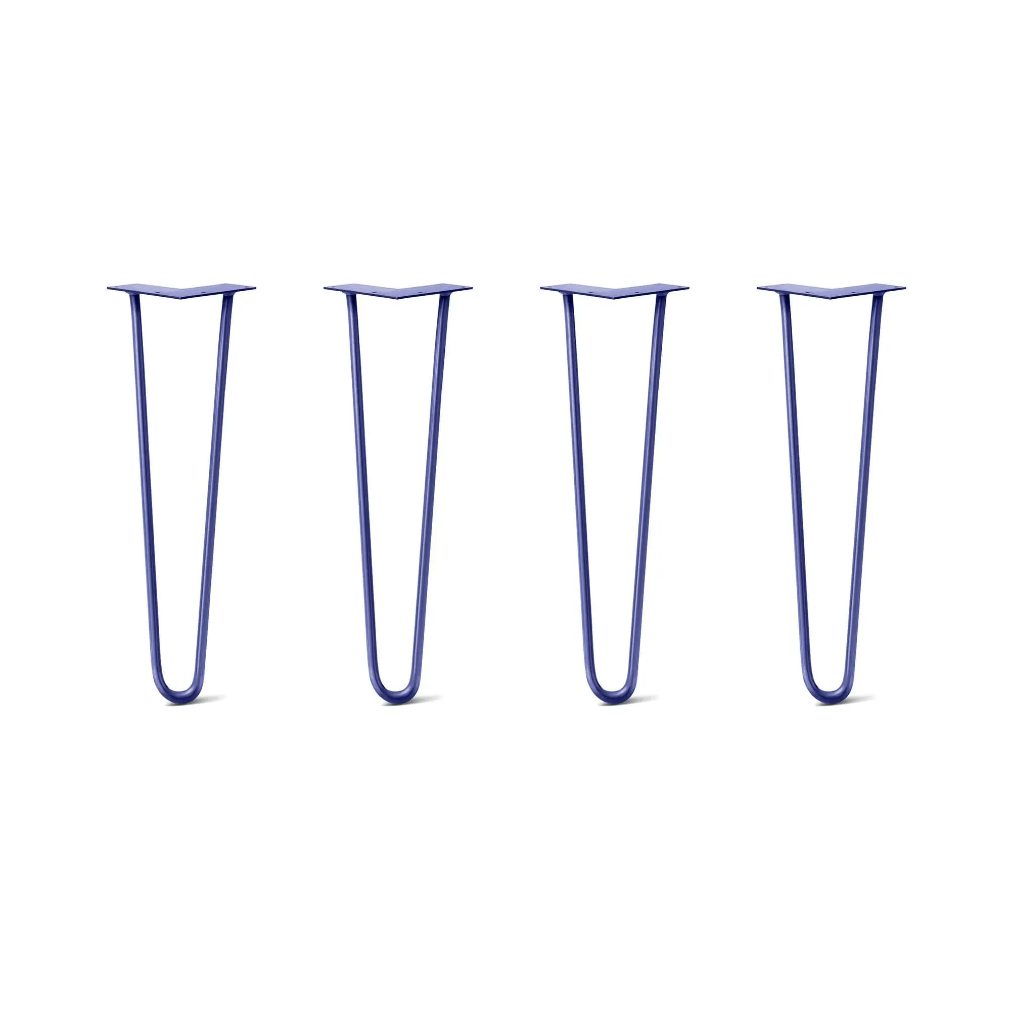 Hairpin Legs Set of 4, 2-Rod Design - Midnight Blue (Navy) Powder Coated Finish