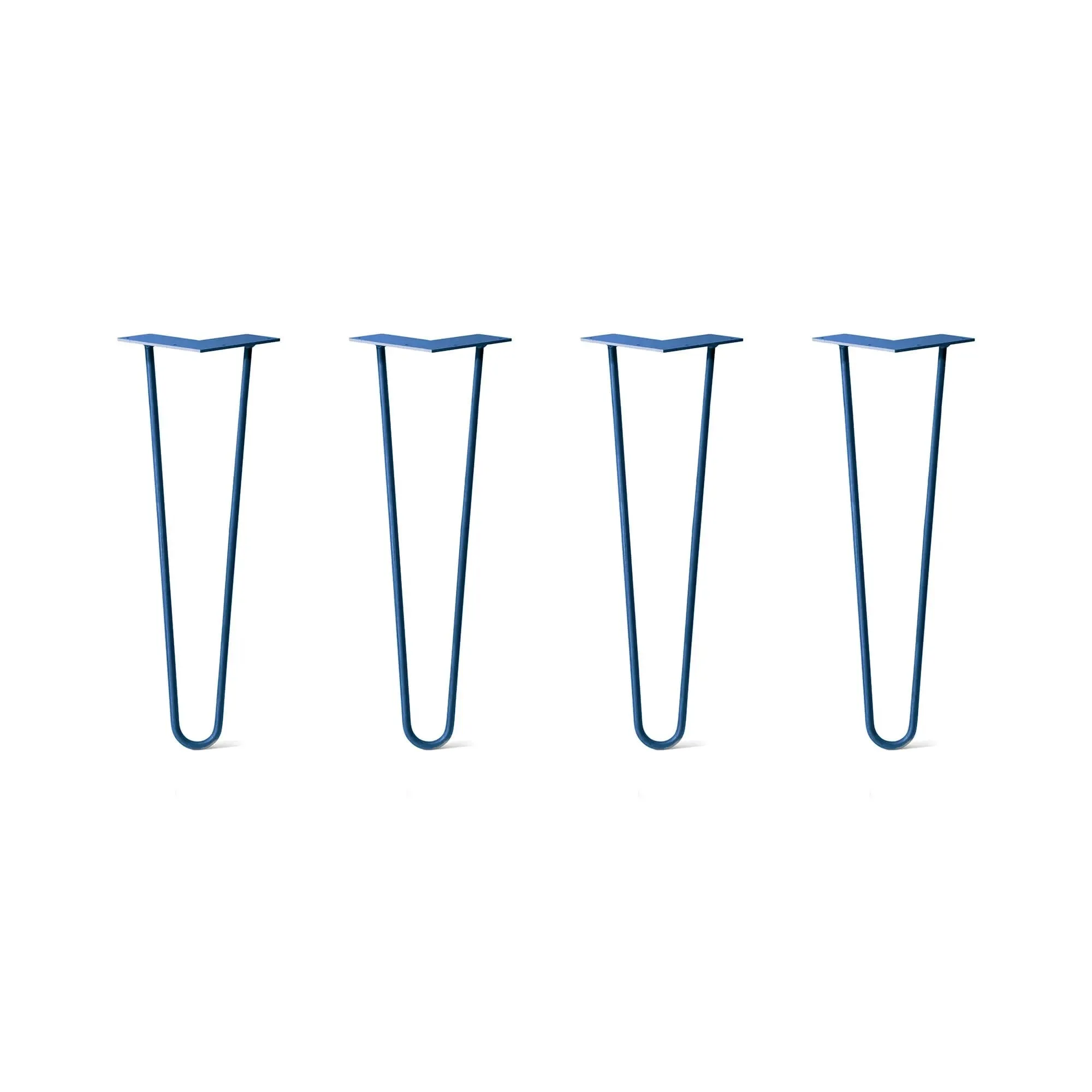 Hairpin Legs Set of 4, 2-Rod Design - Midnight Blue (Navy) Powder Coated Finish