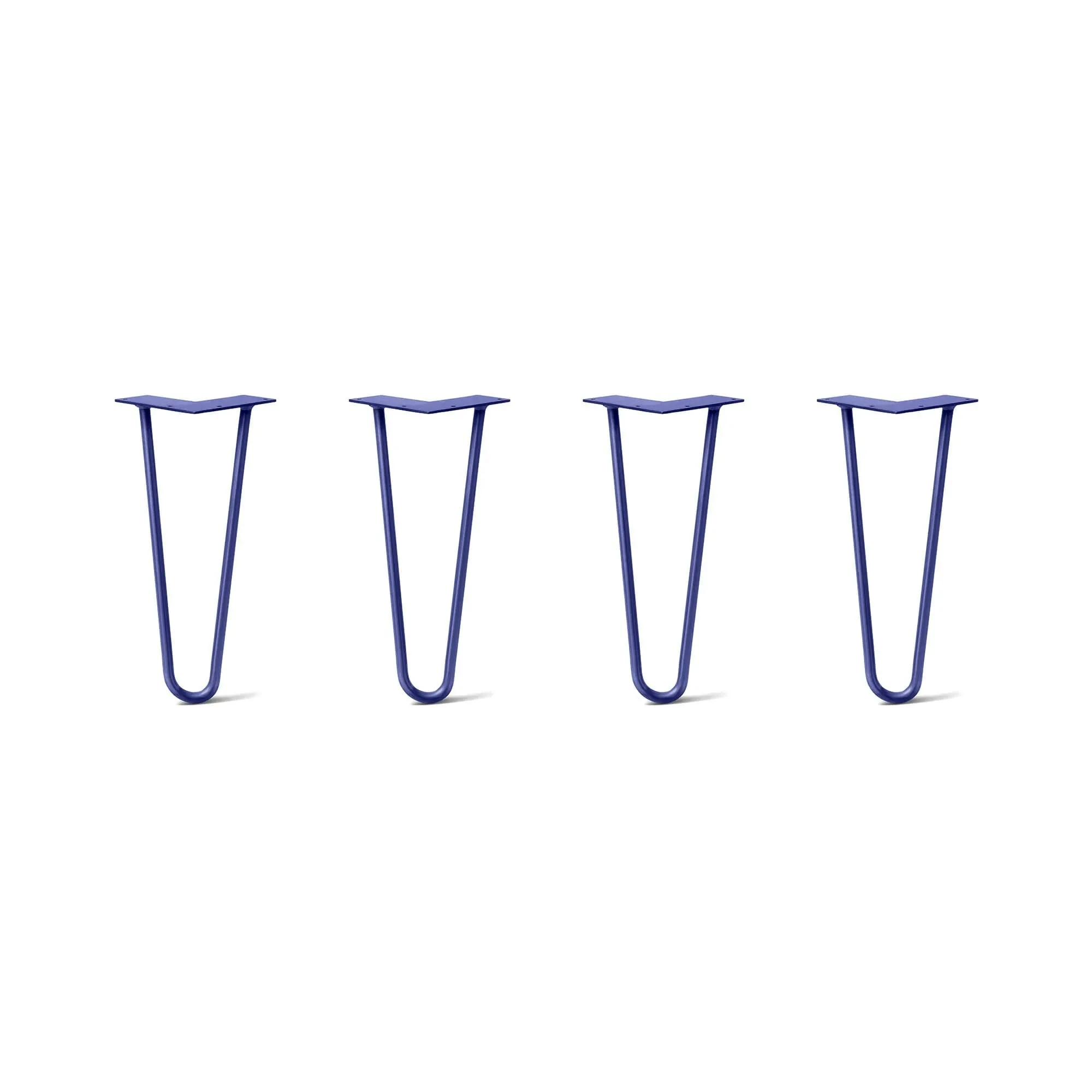 Hairpin Legs Set of 4, 2-Rod Design - Midnight Blue (Navy) Powder Coated Finish