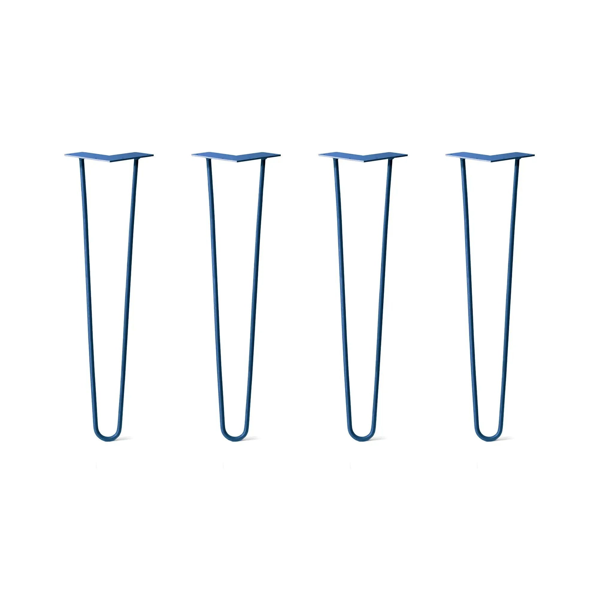 Hairpin Legs Set of 4, 2-Rod Design - Midnight Blue (Navy) Powder Coated Finish