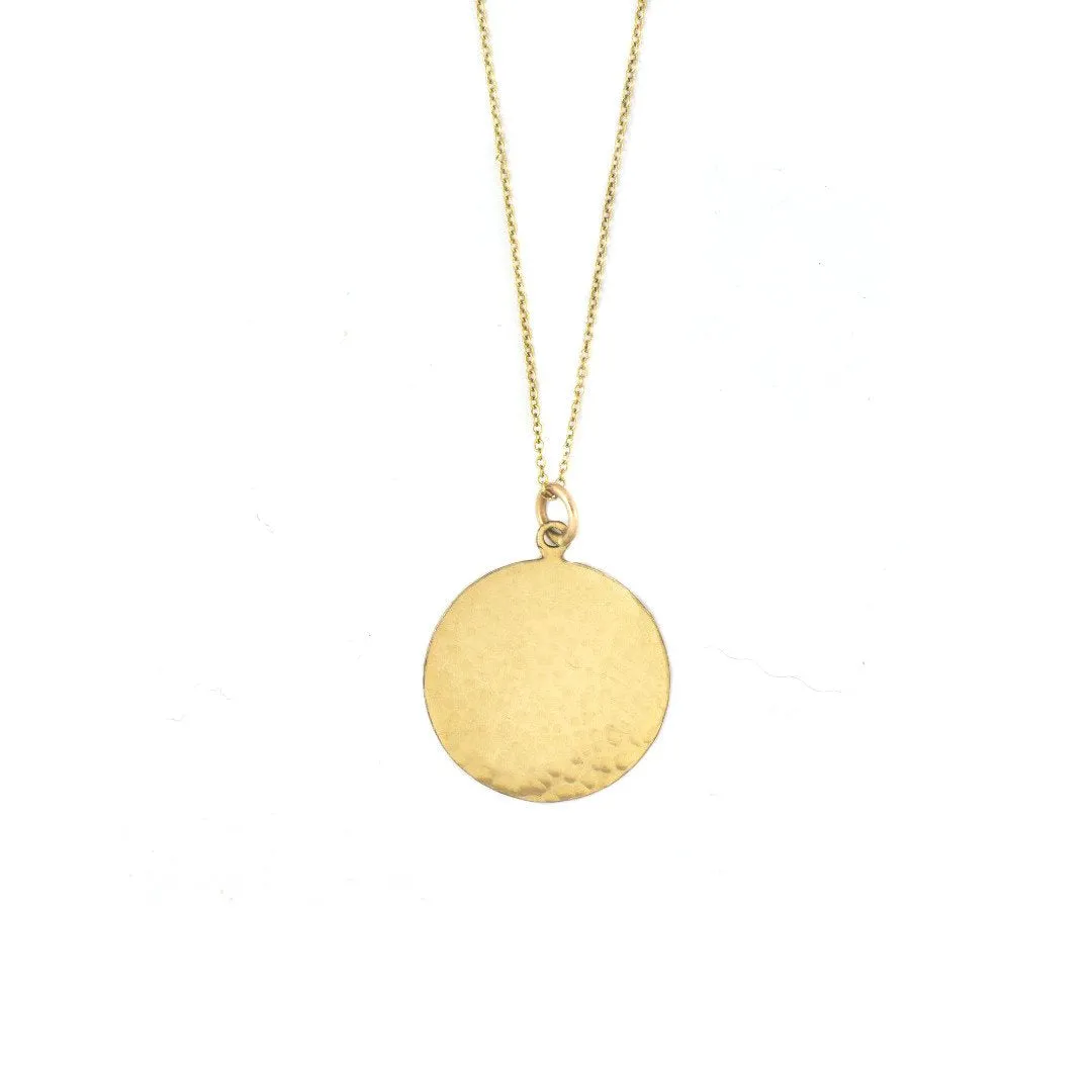 Hammered Disc Necklace