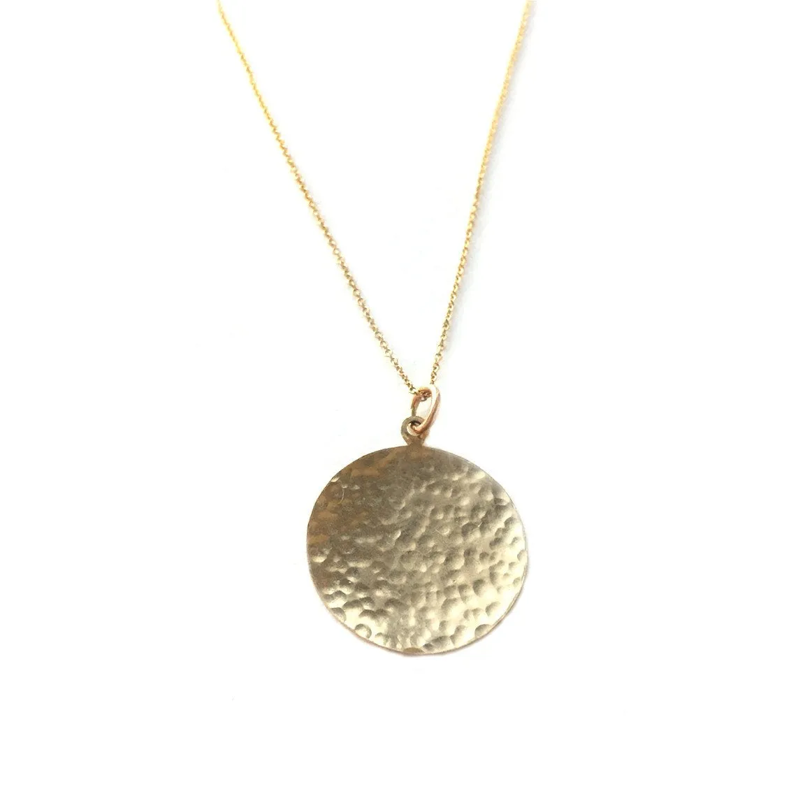 Hammered Disc Necklace