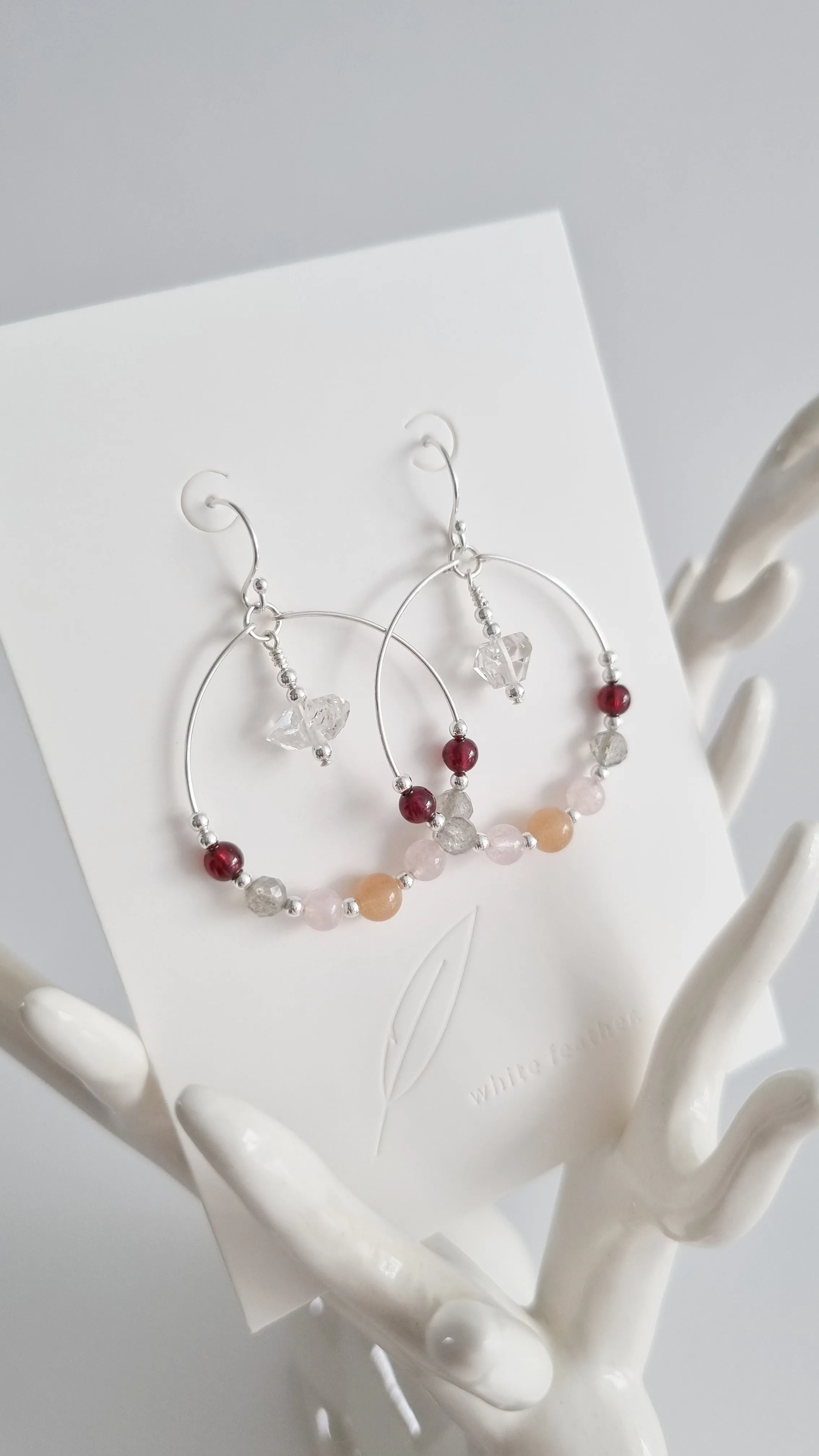 Hanna Hoop Earrings / Multi-stones