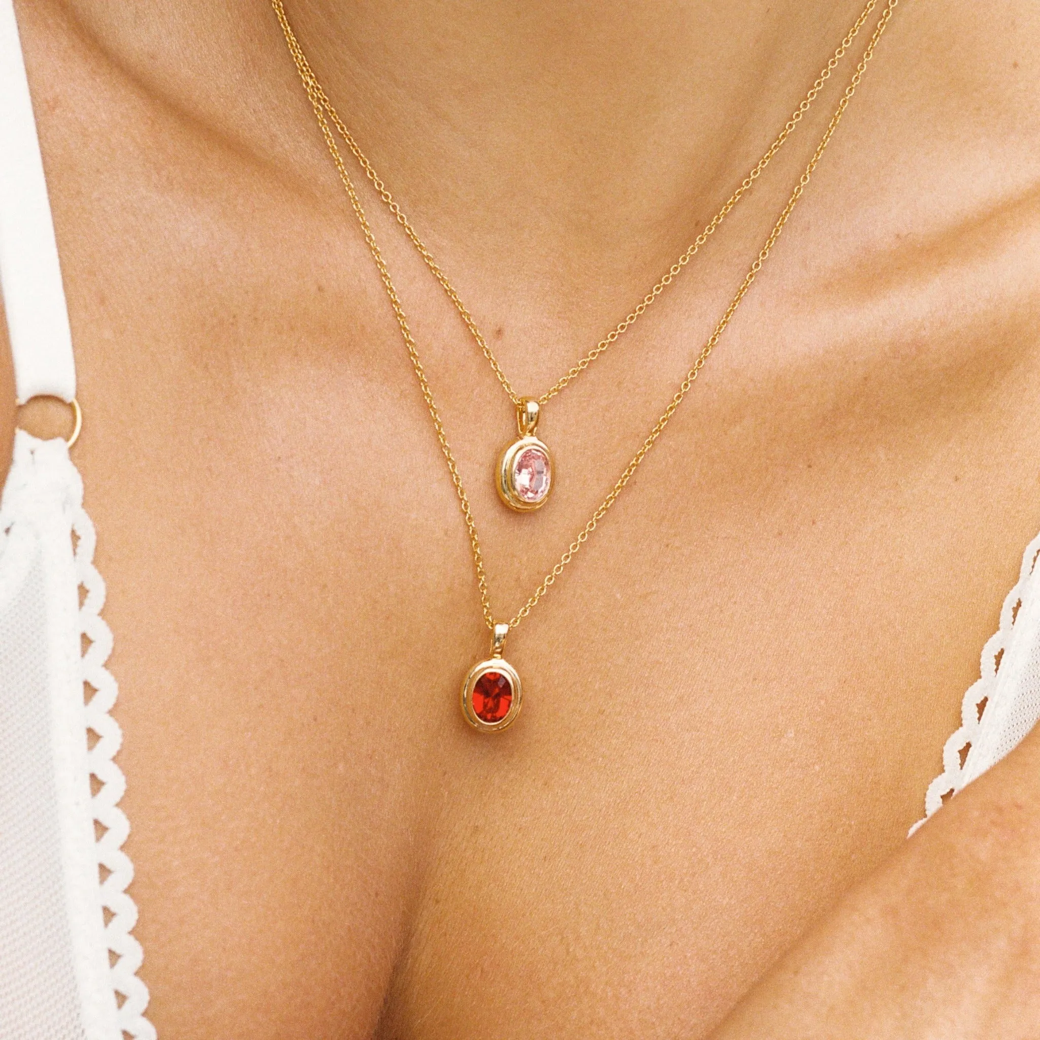 Ingrid Necklace - Ruby Red