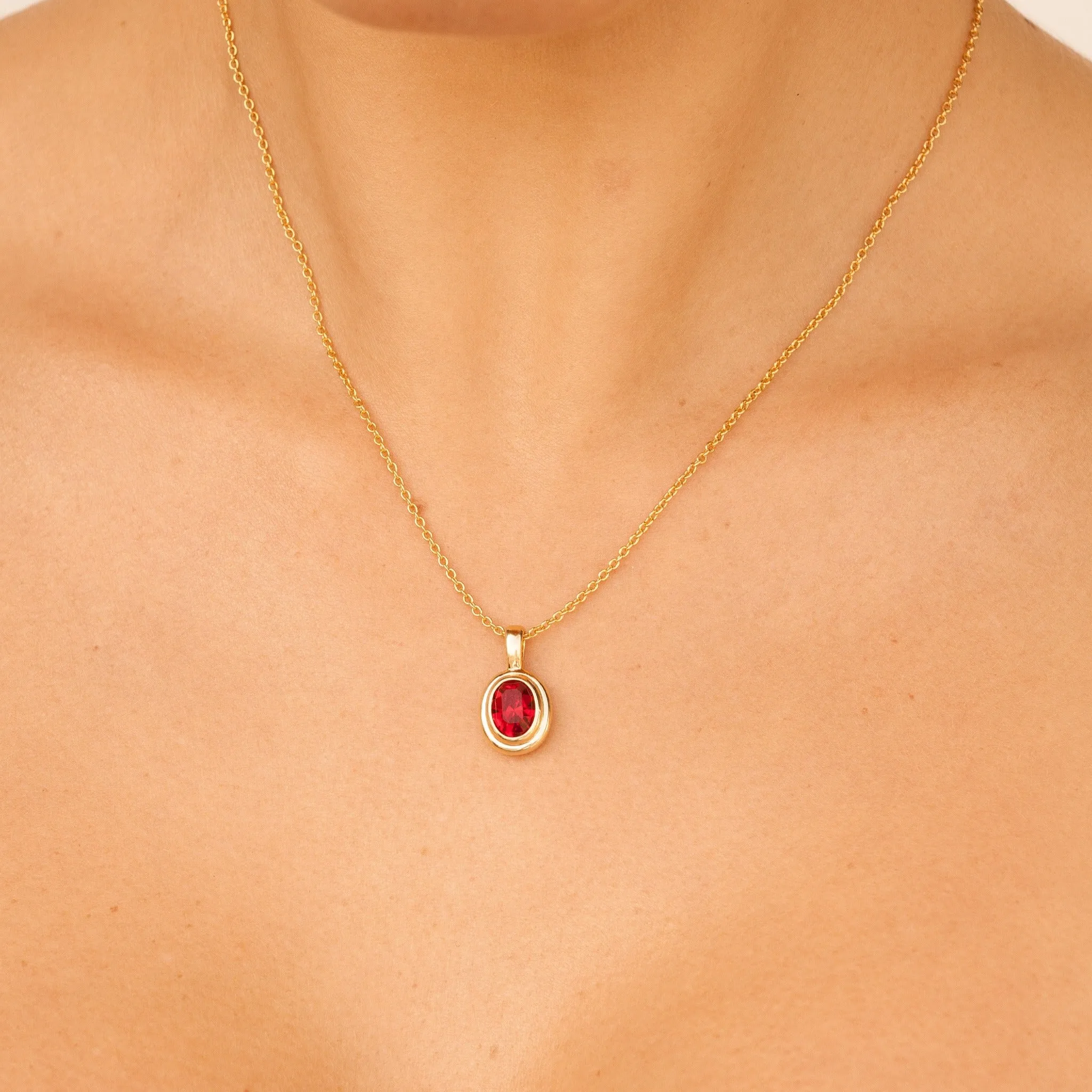 Ingrid Necklace - Ruby Red