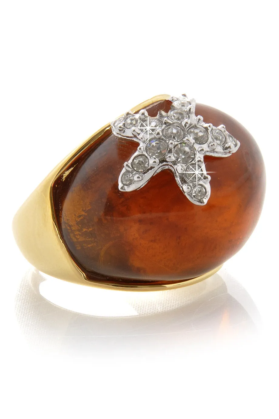 KENNETH JAY LANE TORTOISE Starfish Ring