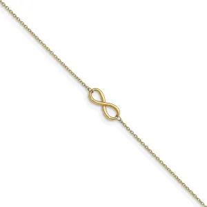 Leslie 14k Yellow Gold Polished Infinity Anklet