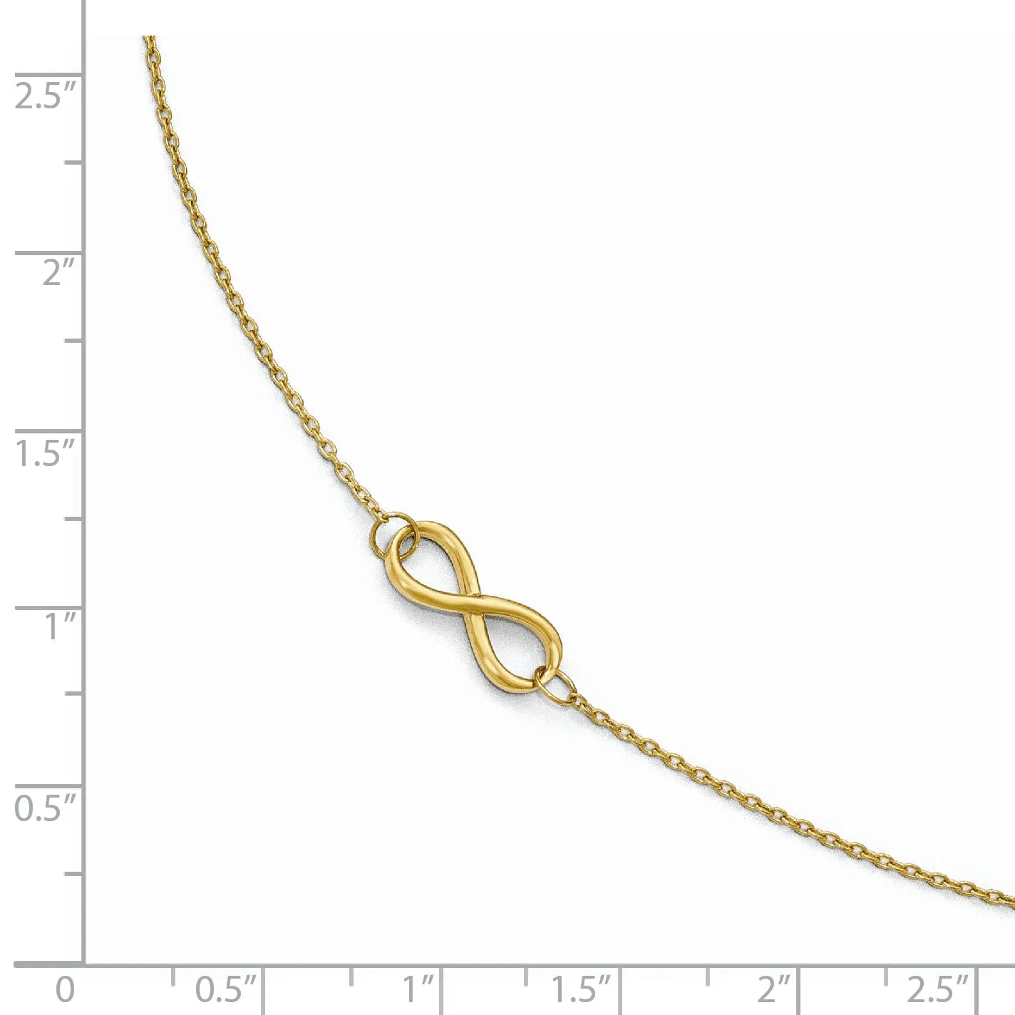 Leslie 14k Yellow Gold Polished Infinity Anklet