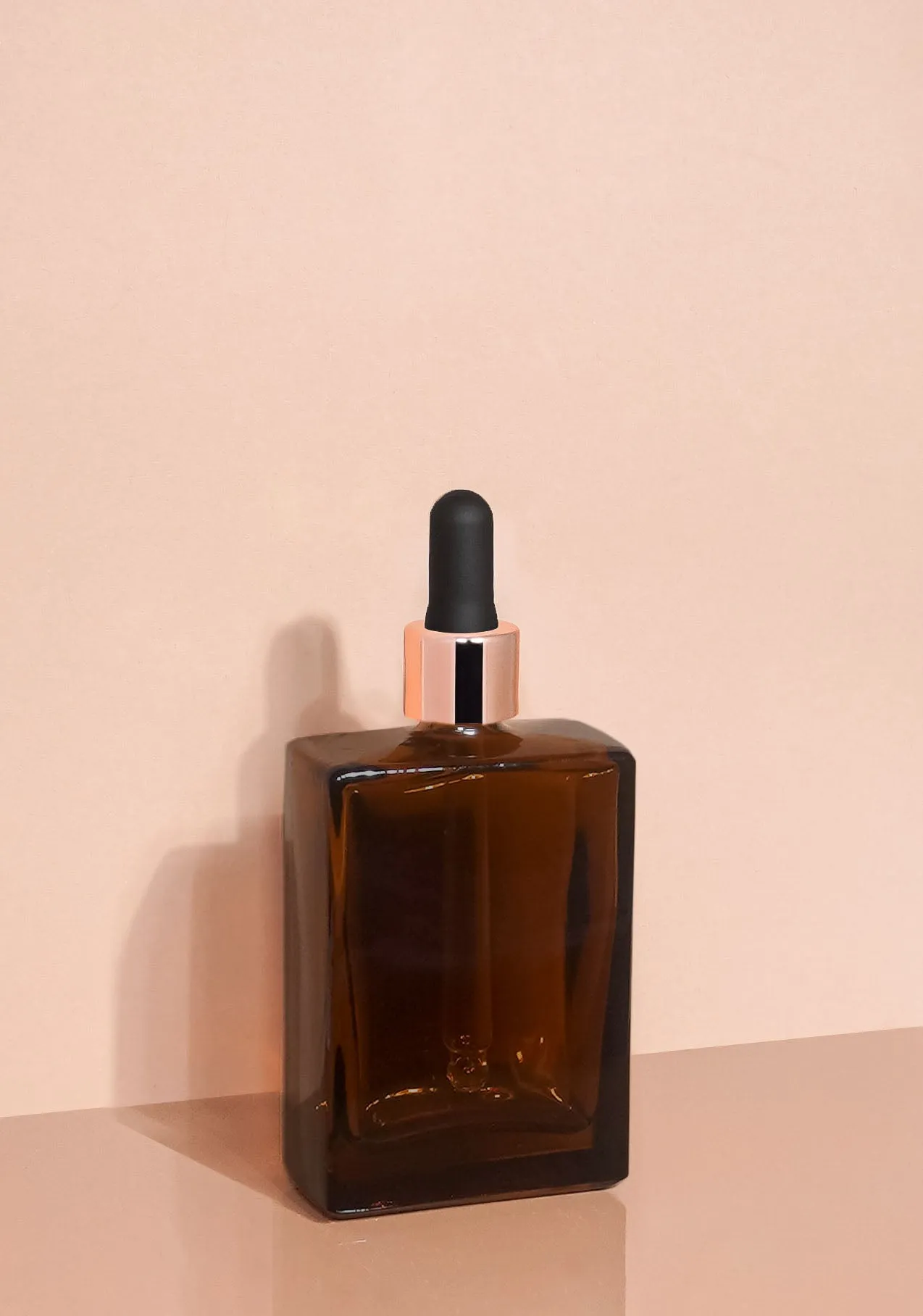 Lily Glass Bottle | Amber | Black Rubber Dropper