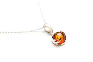 Little Round Amber Pendant