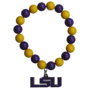 LSU Tigers Fan Bead Bracelet